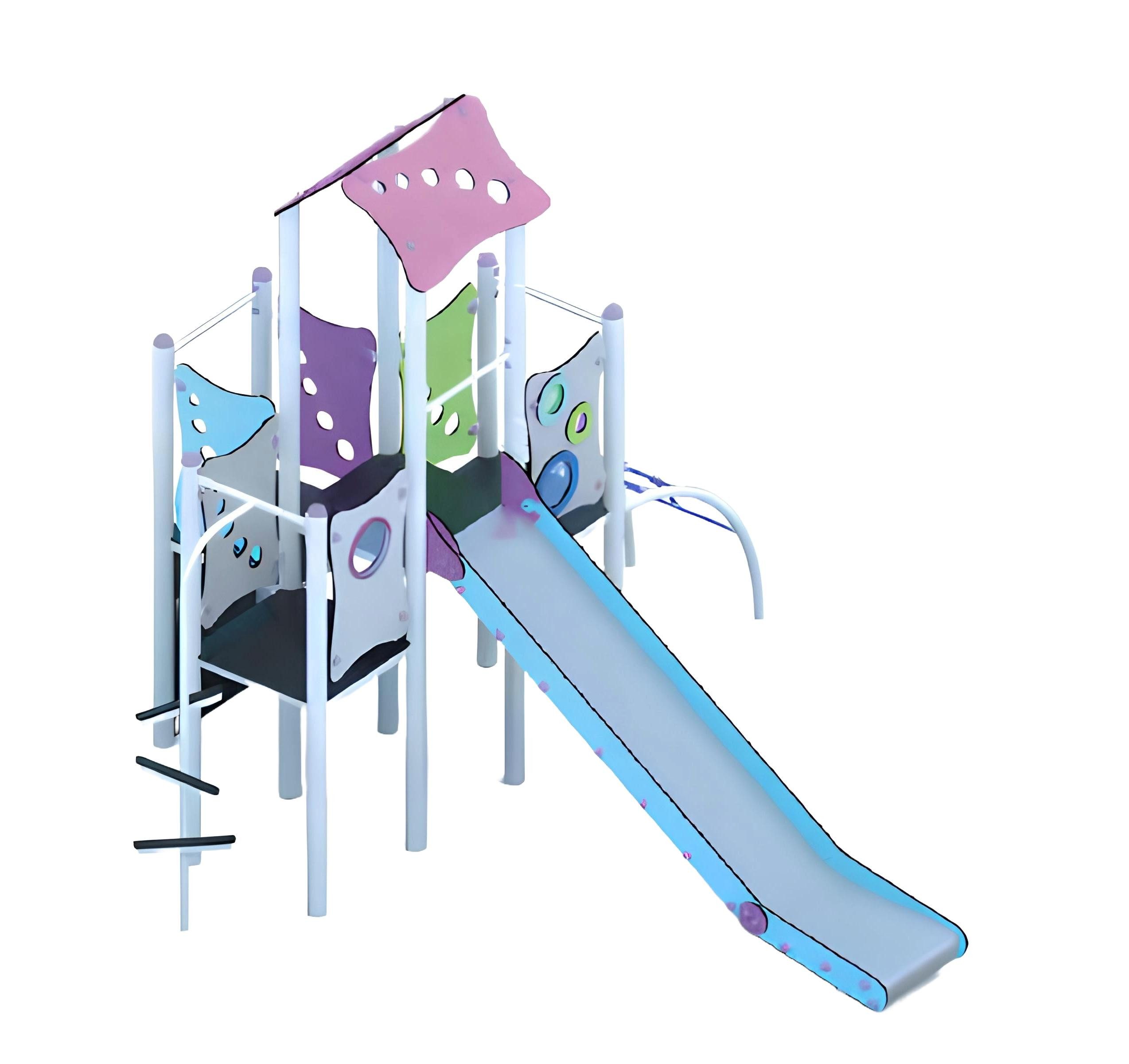 Xlmoebel Rutsche Farbenfrohe Rutschbahn aus robustem Kunststoff für Kinder, (Spielplatz, Spielplatz), Hergestellt in Europa
