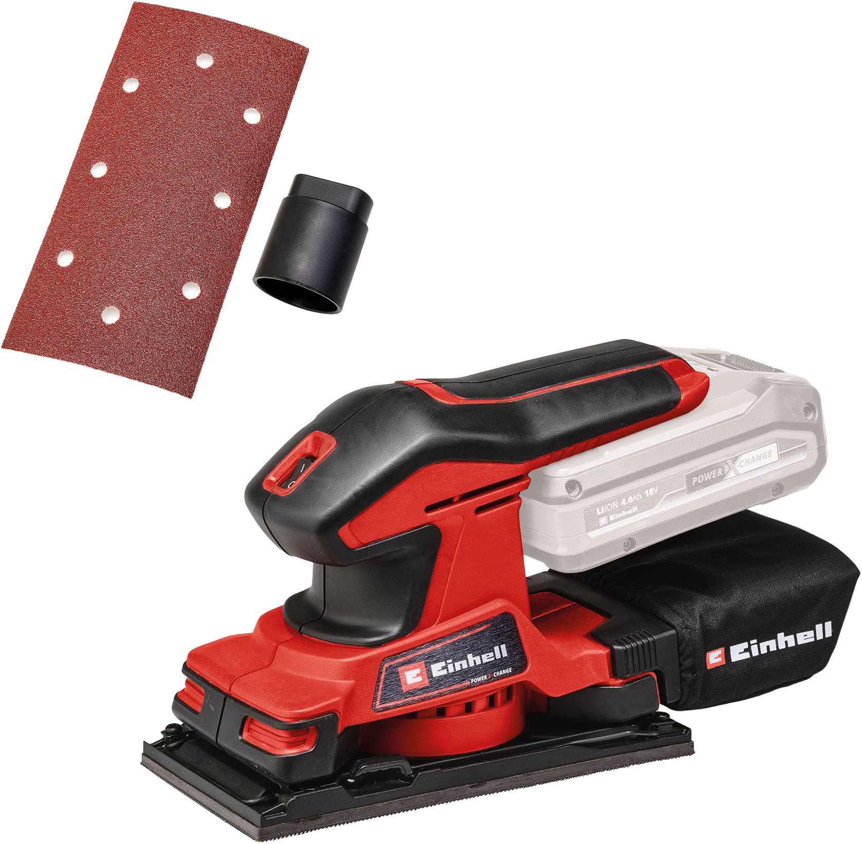 Einhell Schwingschleifer Akku-Schwingschleifer TC-OS 18/187 Li Solo, 24000 U/min, (2 tlg), ohne Akku und Ladegerät