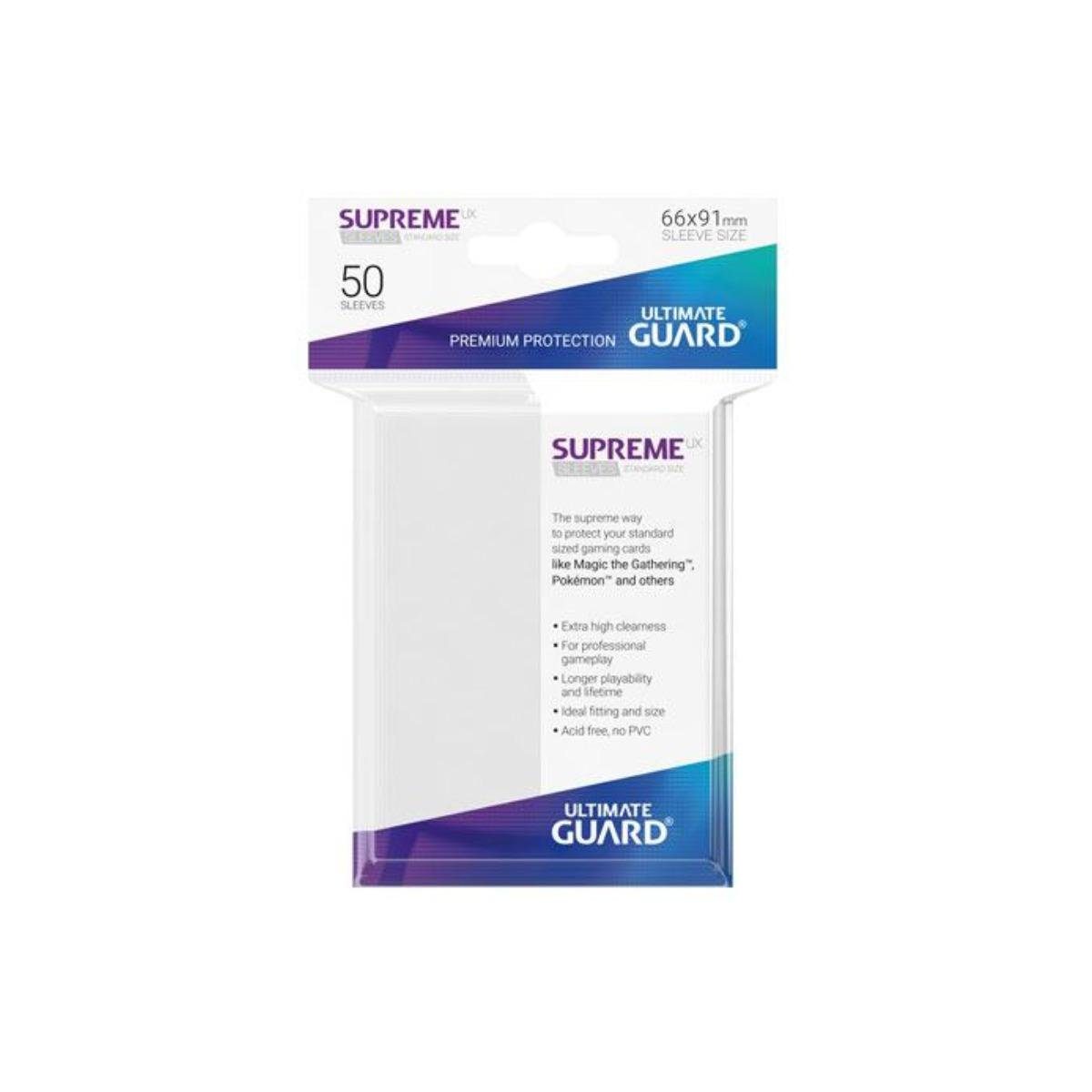 Ultimate Guard Spiel, UGD010789 - Supreme UX 50 Kartenhüllen Standardgröße, weiß
