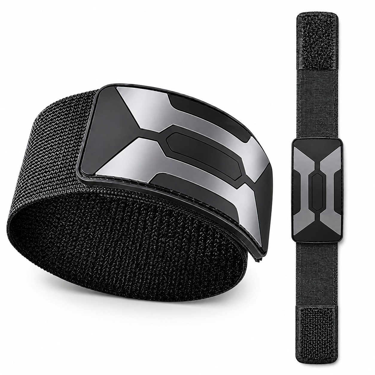 Luckice Reflektorband Wasserdichte verstellbare reflektierende elastische Beinbänder, (Set, Reflektierende verstellbare Knöchelriemen mit wasserabweisender), Breitband‑Design für hohe Stabilität, verhindert Kettenverhedderungen