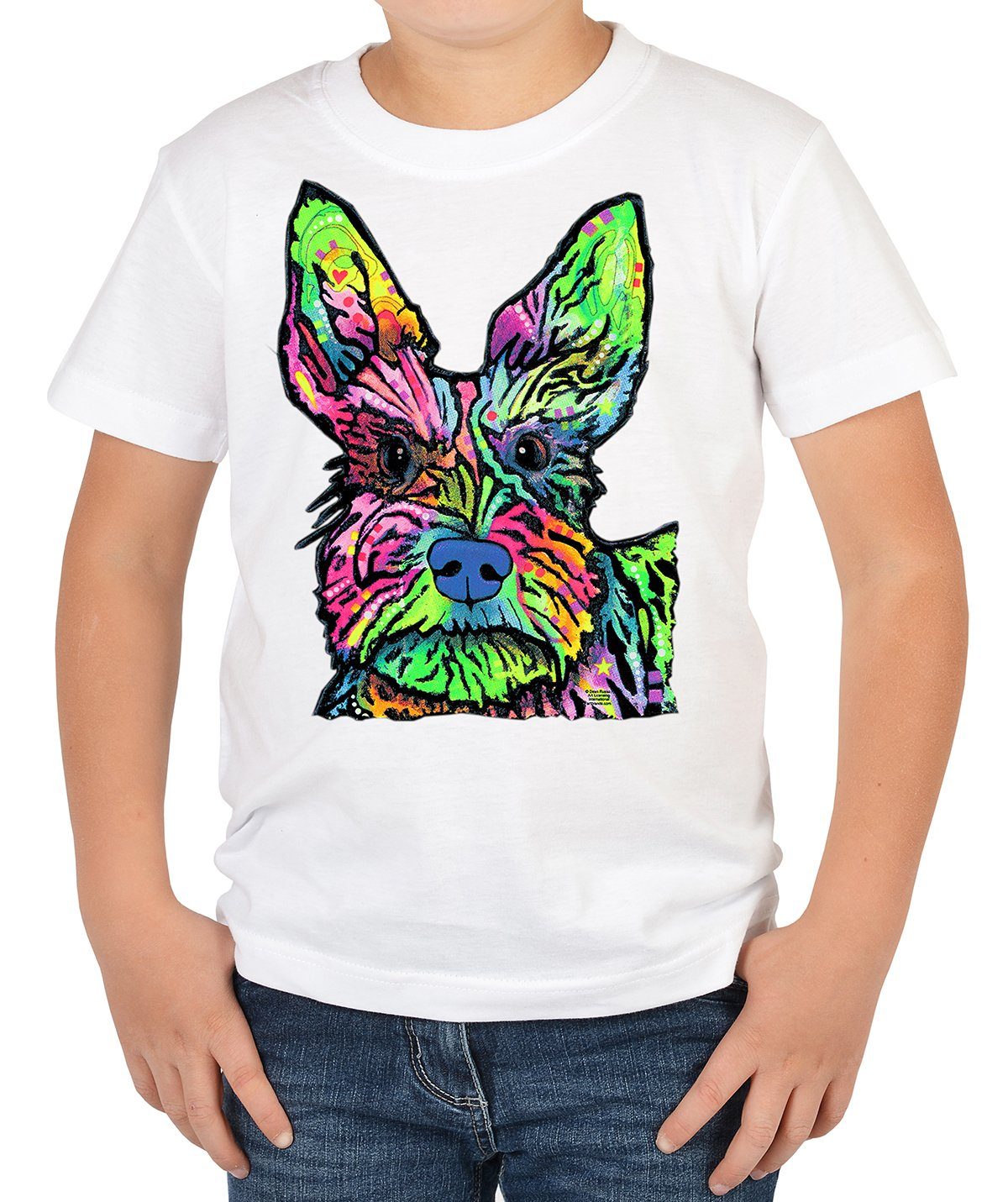 T-Shirt Tini Motiv Süßer Shirt : Hundemotiv lustiger - Stella Hund T-Shirt buntes Kinder Shirts