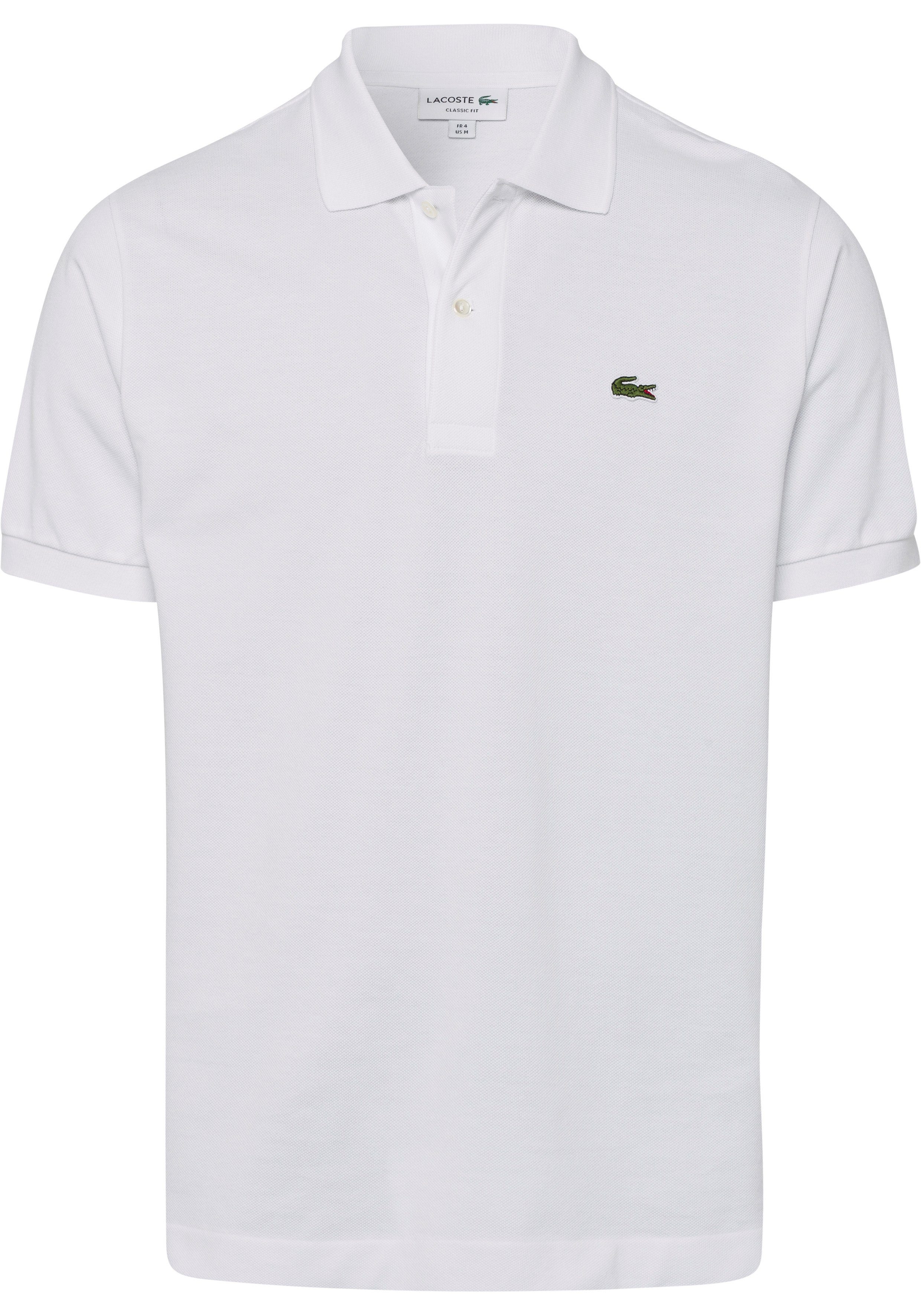 Knöpfen weiß Lacoste (1-tlg) Perlmuttoptik in mit Poloshirt