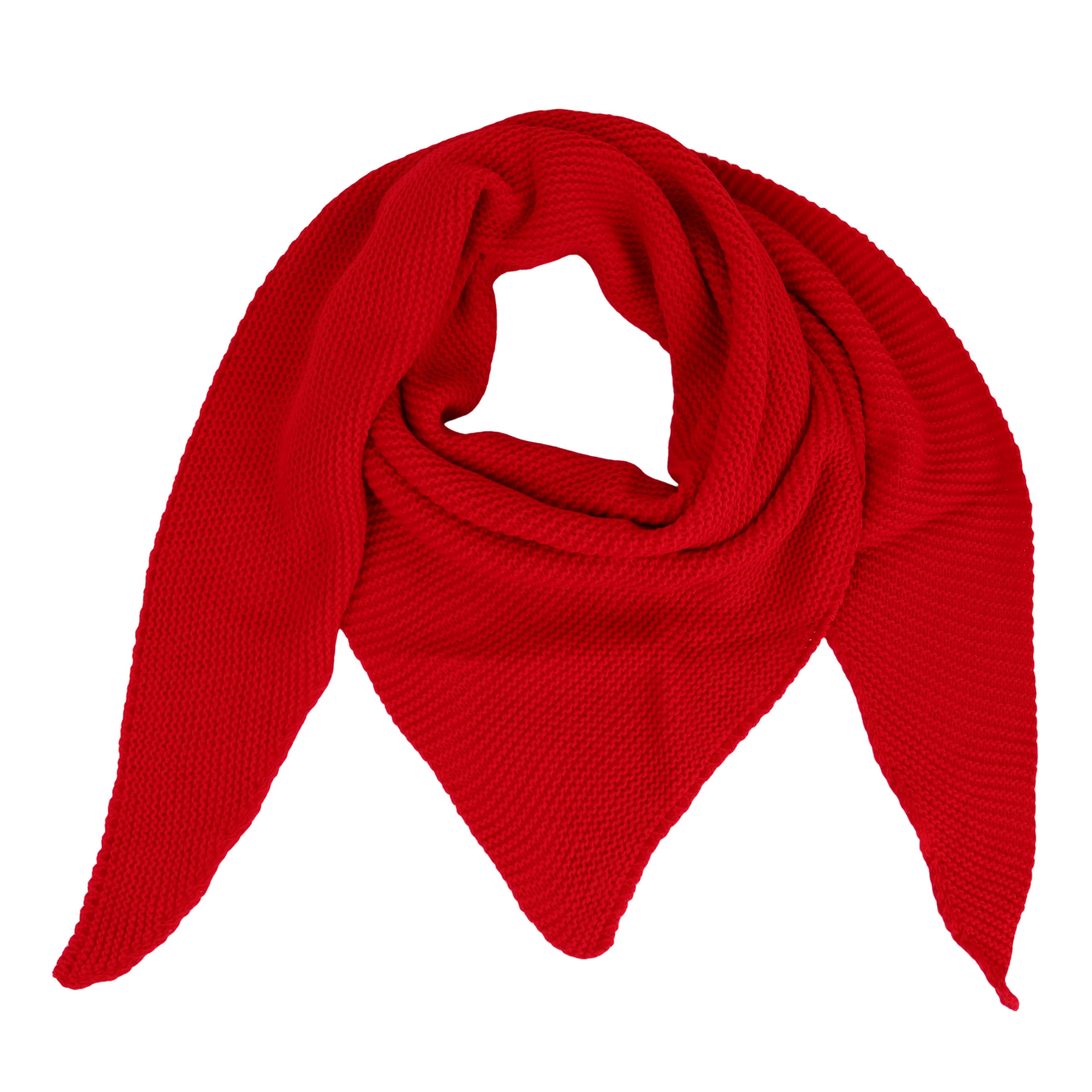 MIRROSI Dreieckstuch Strickschal warmer Dreiecksschal ca.180x72 cm, Leicht, (Made in Italy, Uni Farbe), in tollen Farben 5% Alpaka Wolle