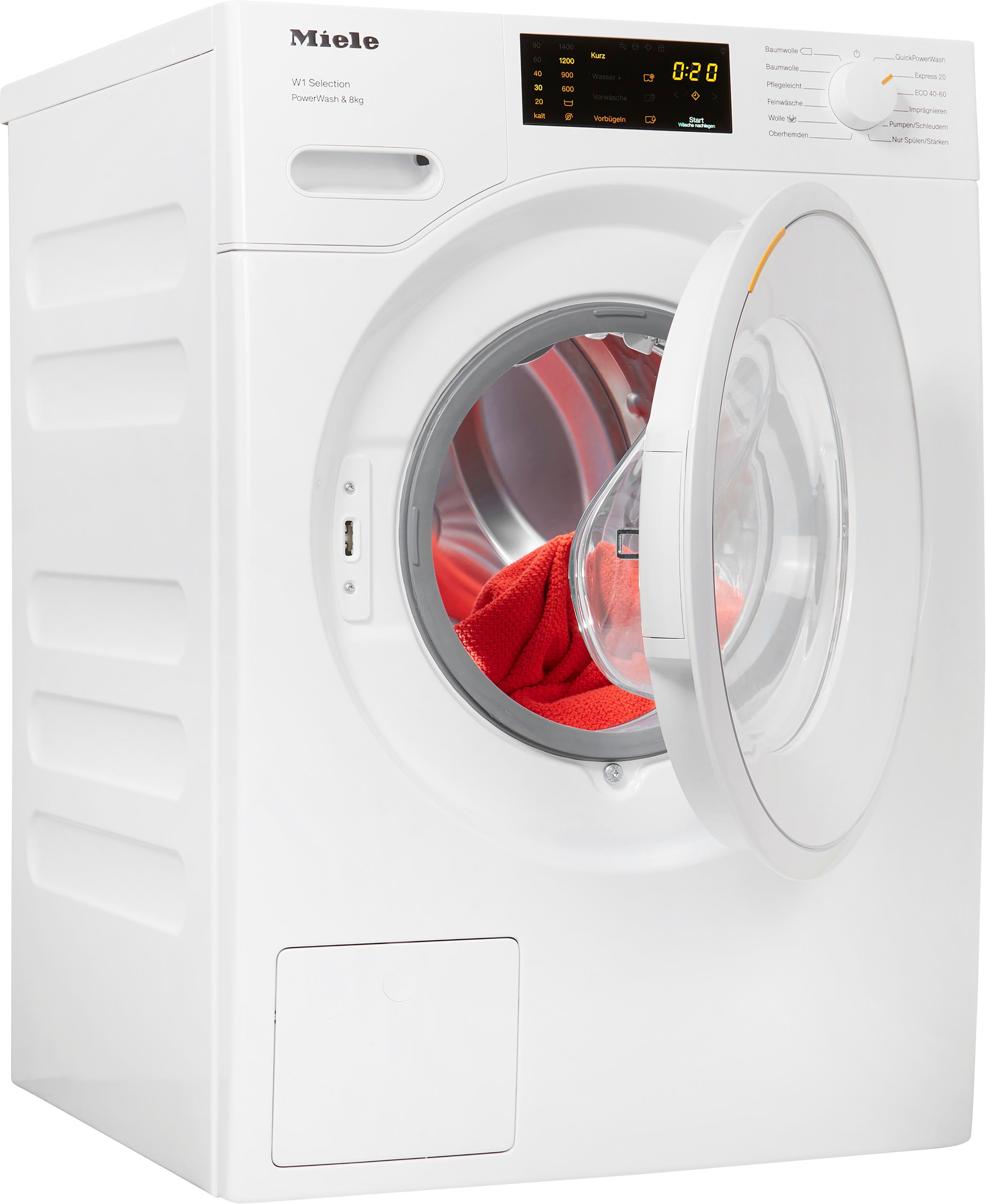 Miele Waschmaschine WSD323 WPS Minuten saubere 1400 PWash&8kg, in QuickPowerWash für D 49 8 Wäsche nur kg, U/min