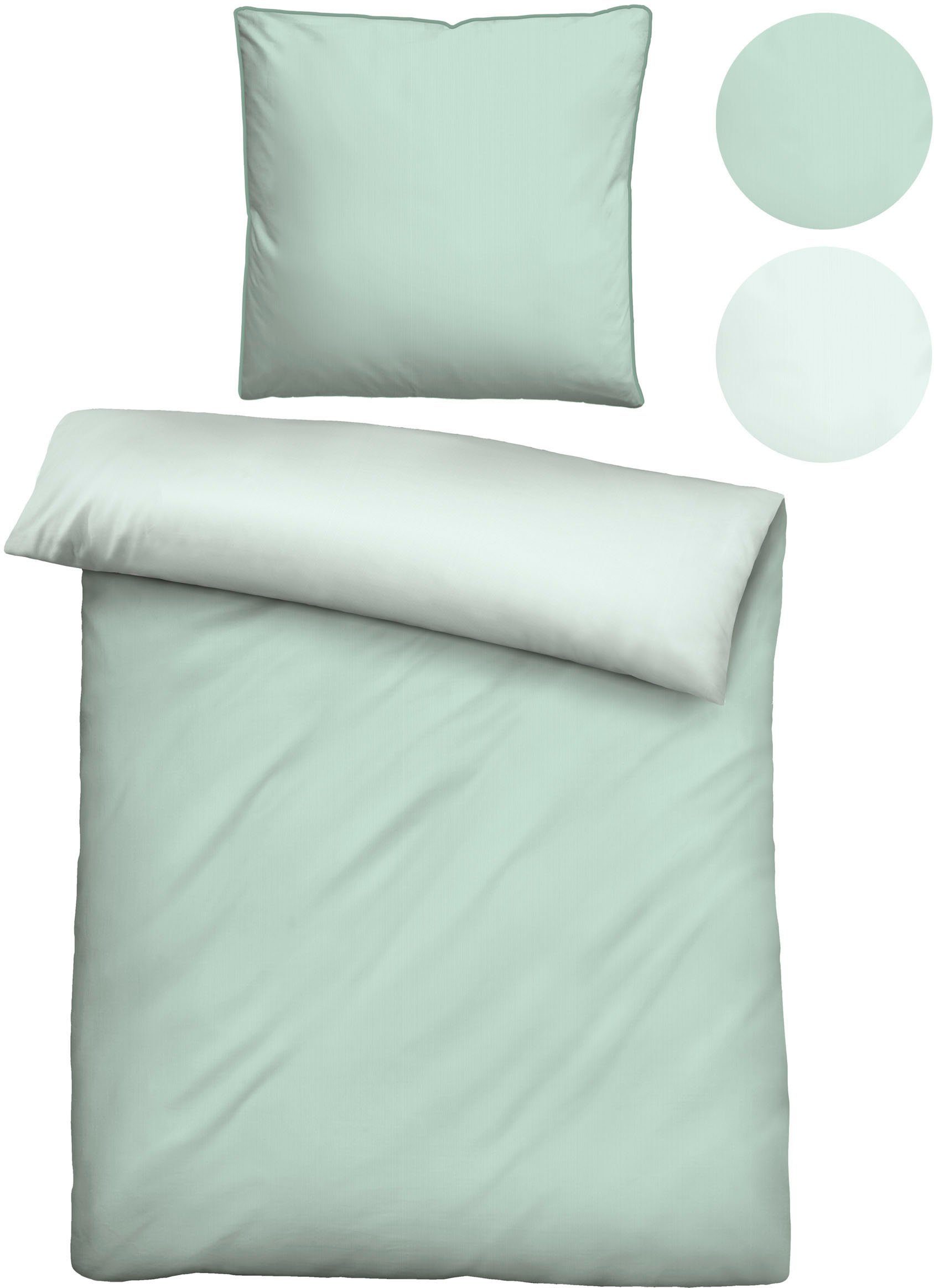 Biberna Wendebettwäsche Helena, Mako-Satin, 2 teilig, günstig online kaufen