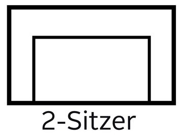 andas 2-Sitzer Bille, mit Naht im Rückenkissen und Eiche-Beinen, Design by Morten Georgsen