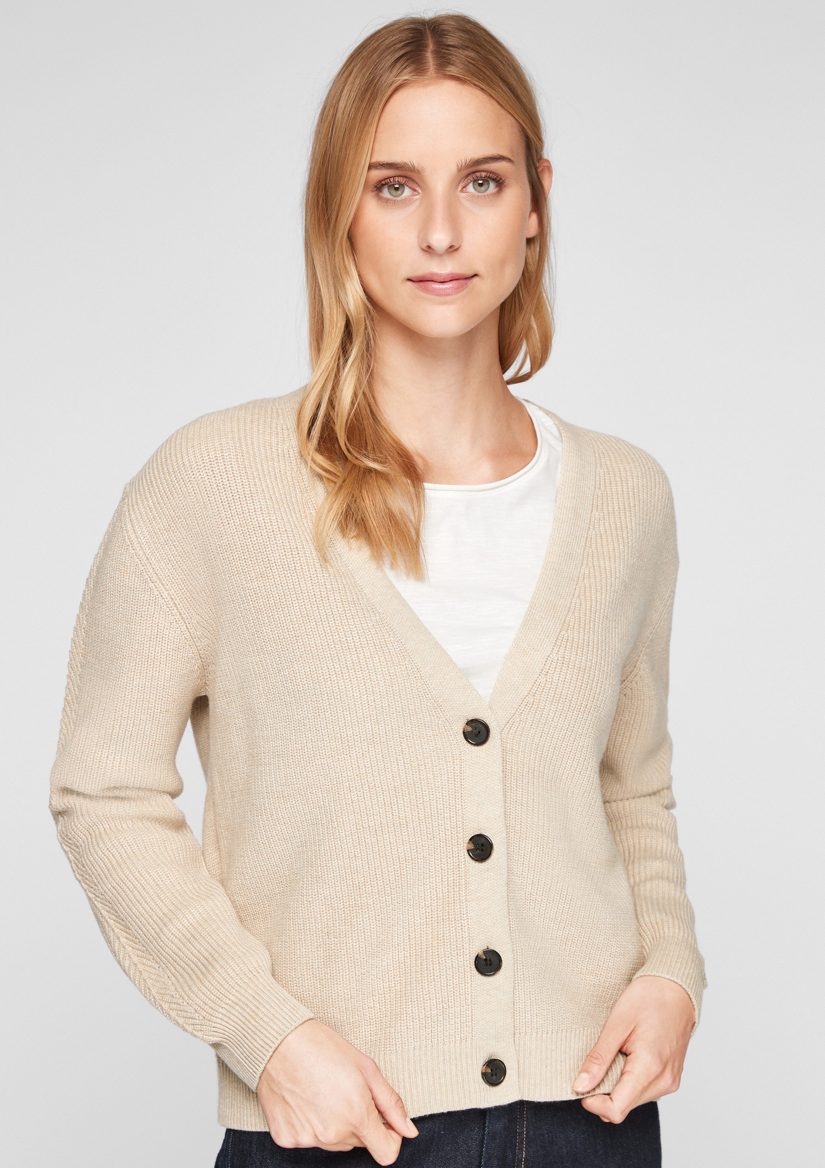 s.Oliver Strickjacke Cardigan aus Baumwollmix günstig online kaufen