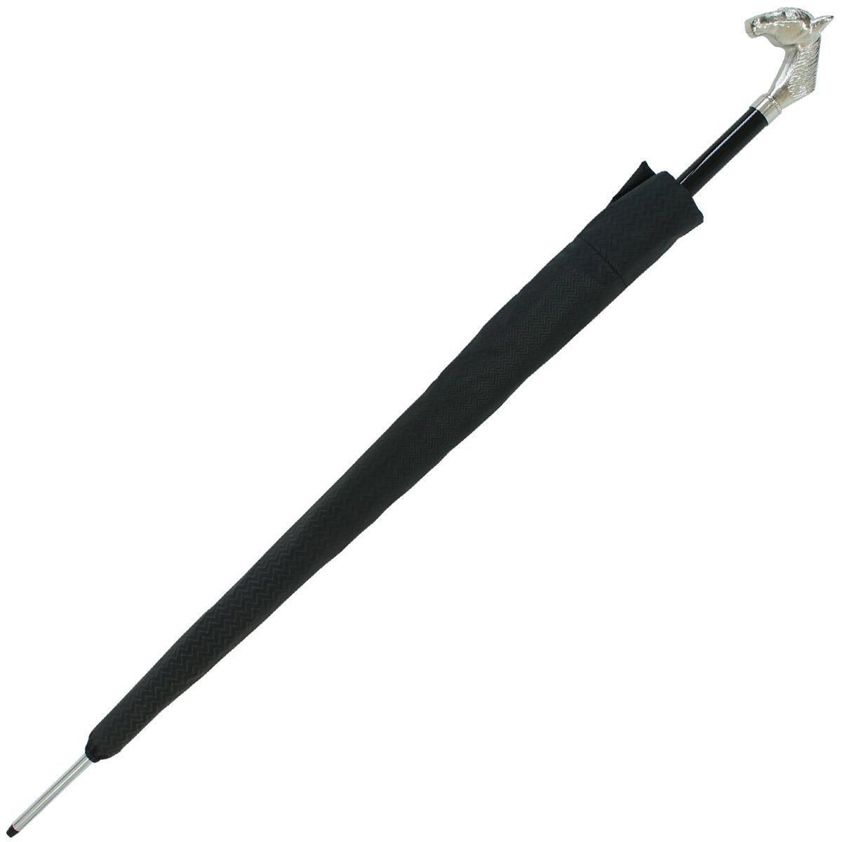 doppler® Stockregenschirm Manufaktur Herrenschirm Diplomat Orion - Griff Pferd, Pferdekopfes
