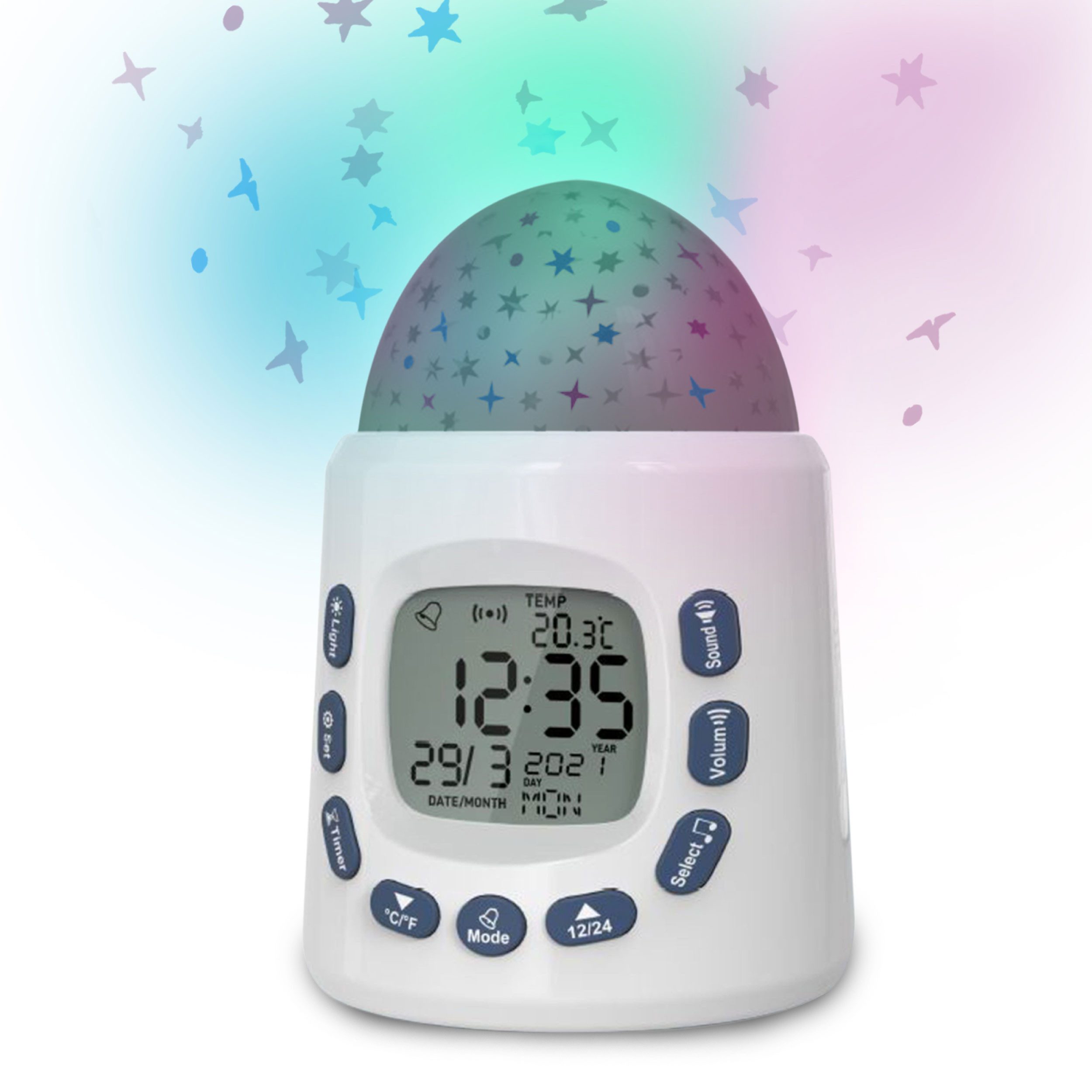 Quarzwecker Sternen-Projektionswecker für entspannte Momente LED-Projektion günstig online kaufen