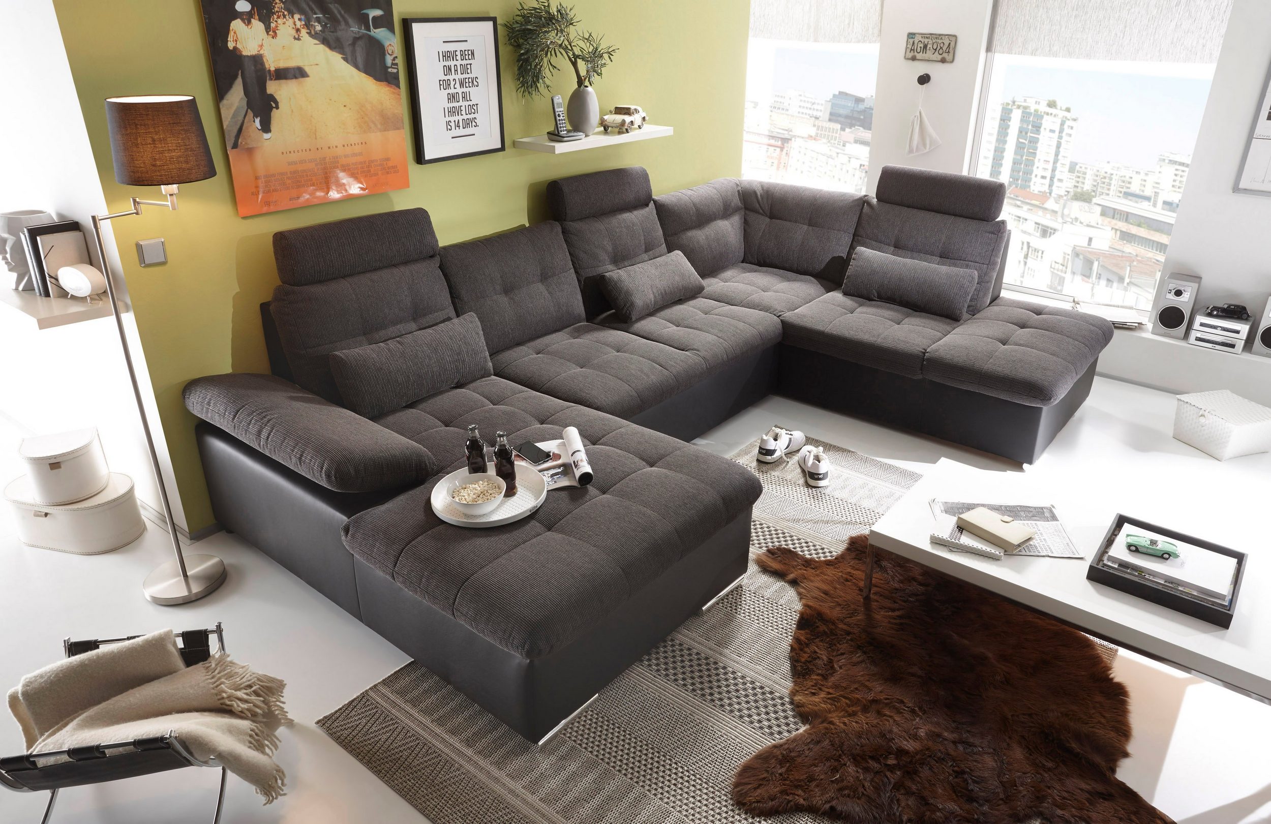 ED EXCITING DESIGN Wohnlandschaft Jakarta U-Form - Einrichtungsbeispiel