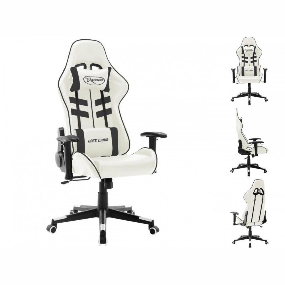 Kunstleder Gaming-Stuhl Bürostuhl und Schwarz vidaXL Weiß
