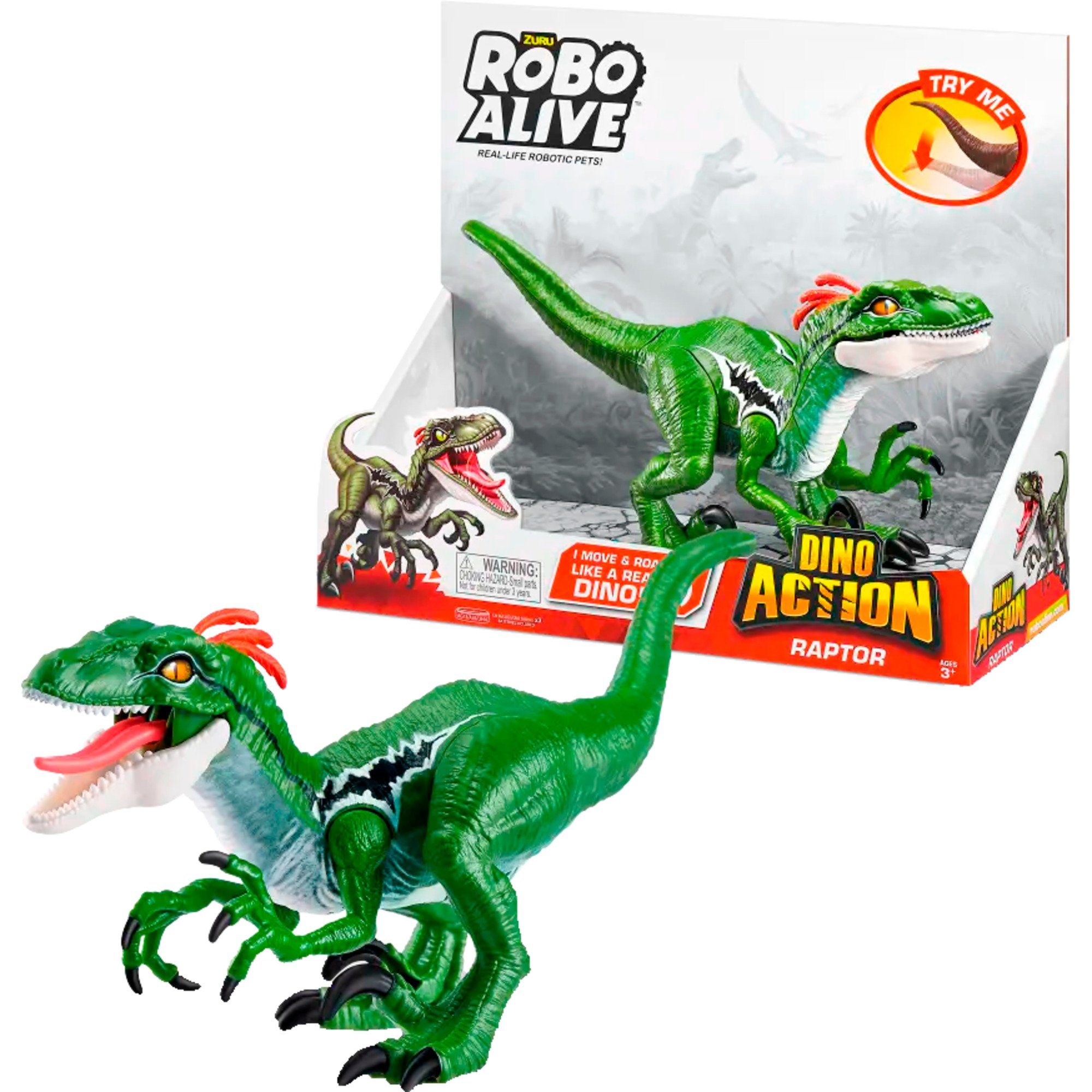 ZURU Spielfigur ZURU Robo Alive Dino Action Raptor, Spielfigur