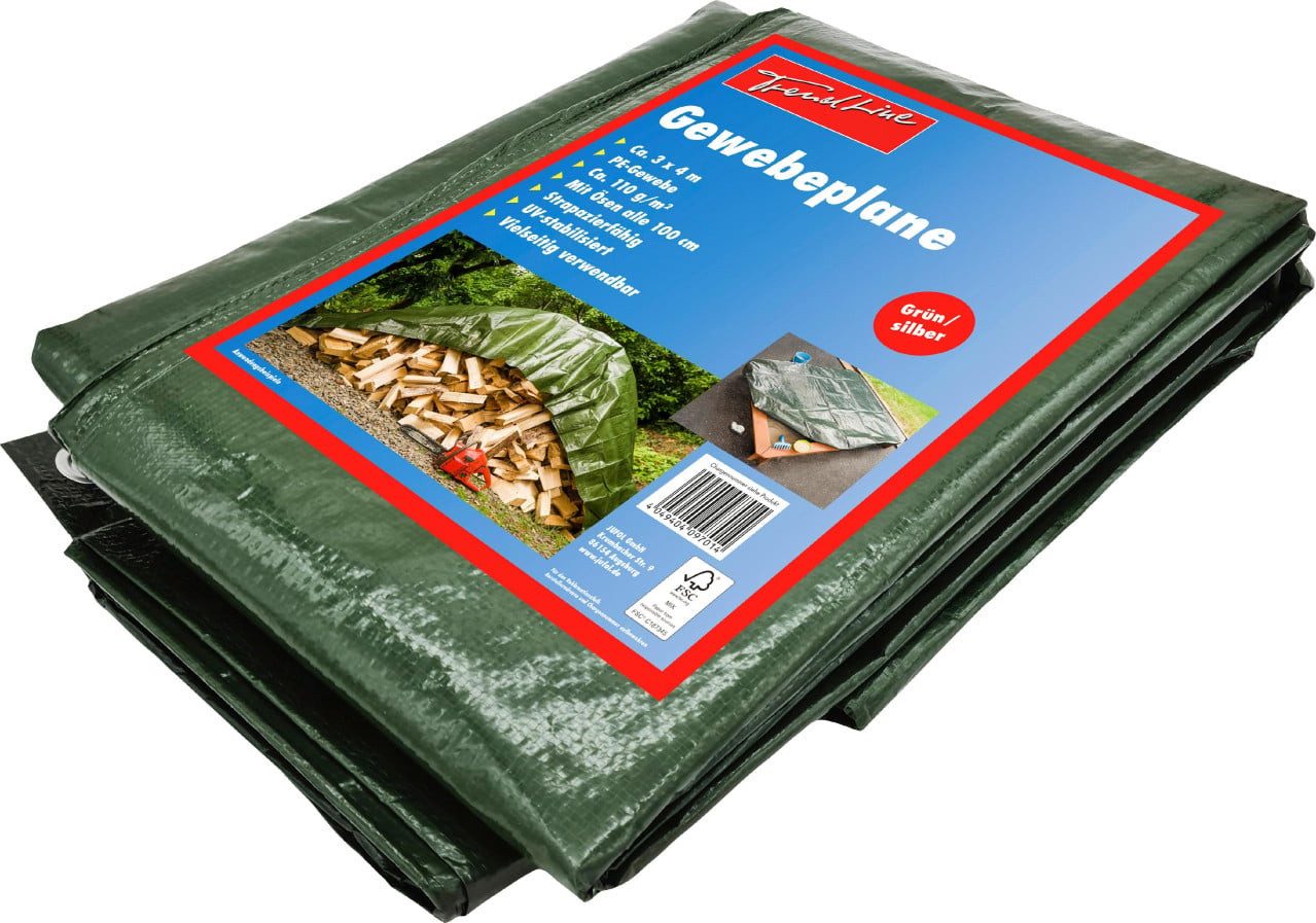 Gartenmöbel-Schutzhülle Trendline Abdeckplane 3 x 4 m grün/silber