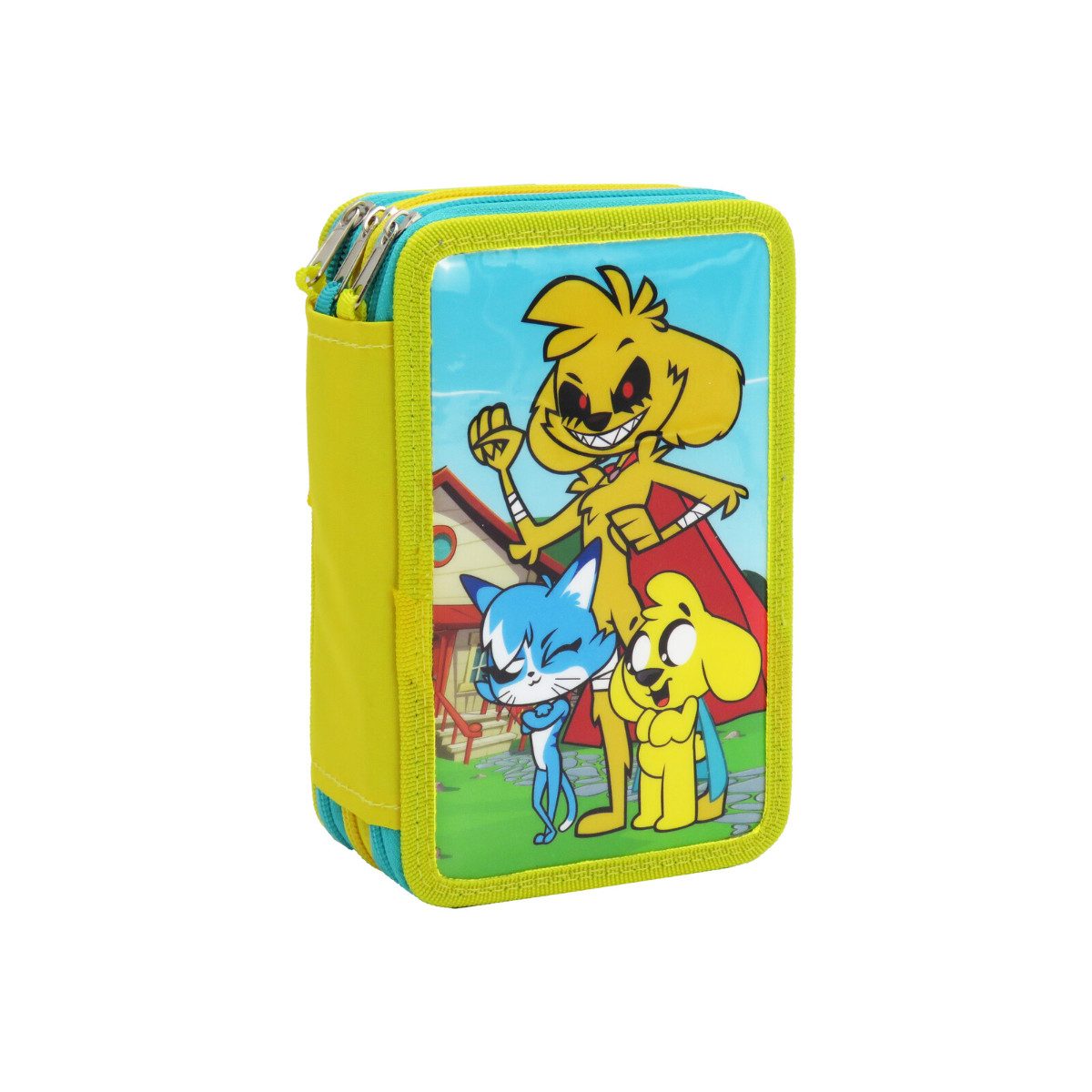 CyP Brands Federmäppchen Mikecrack Plumier 3 Pisos Federmäppchen gefüllt 39 Teile Schule, (Packung)