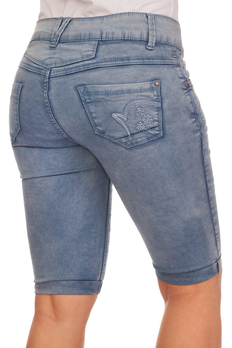 Hangowear Trachtenjeans Trachtenjeans Damen - COLOR BERMUDA - hellblau, hellgrau