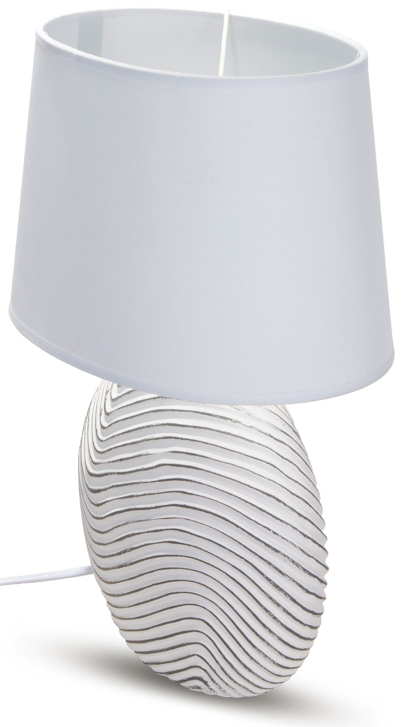 BRUBAKER Tischleuchte Zen Garden Tischlampe, Ohne Leuchtmittel, moderne Nachttischlampe mit Keramikfuß