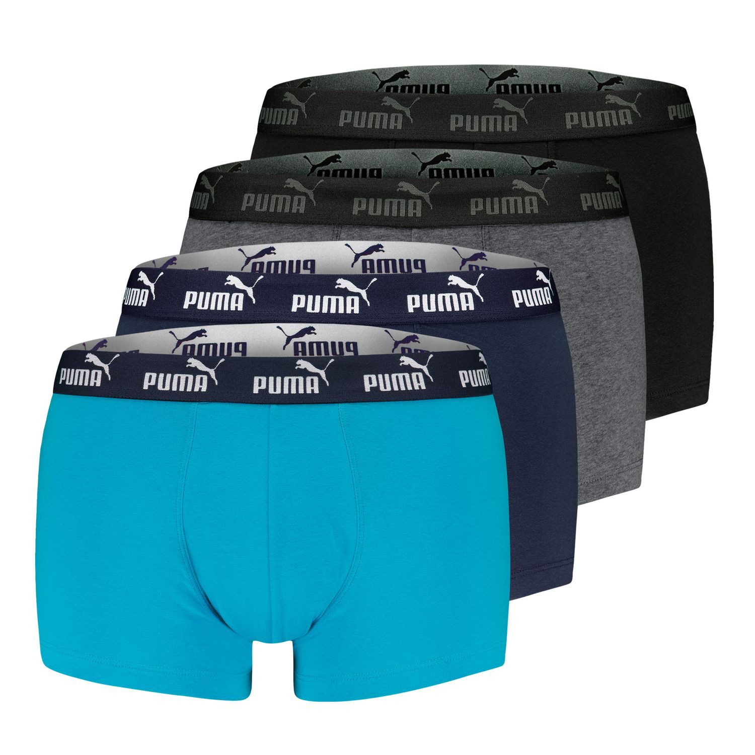 PUMA BODYWEAR Boxershorts Everyday (Sparpack, 3-St., 4er-Pack) Boxershorts mit umlaufendem Logo im Bündchen