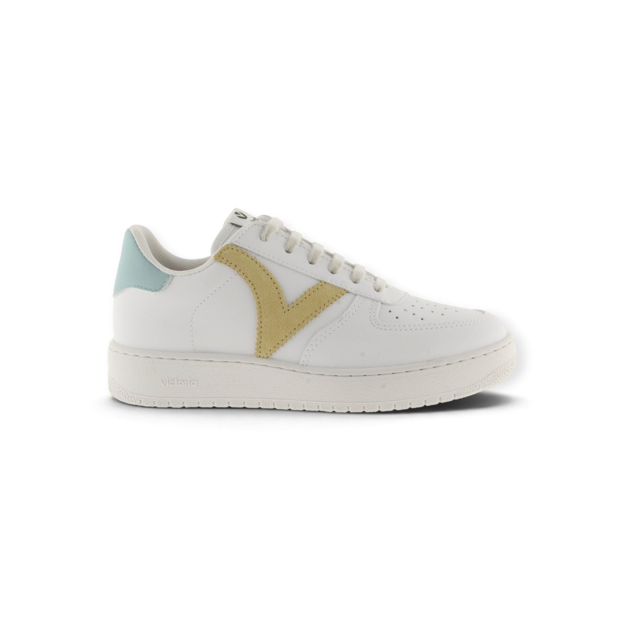 Victoria Madrid (Lederoptik/Farbe) - weiss/gelb Sneaker