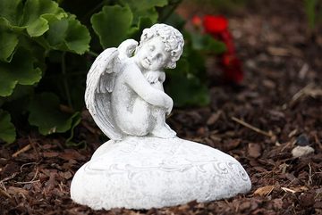Stone and Style Engelfigur Steinfigur Engel auf Herz Geliebt und Unvergessen