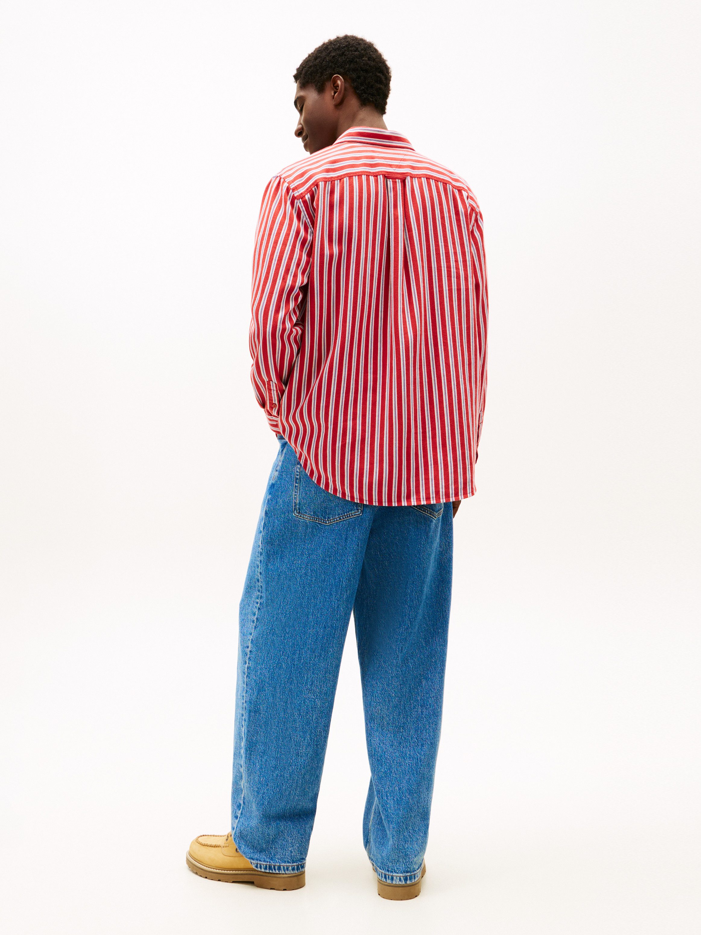 Tommy Jeans Langarmhemd TJM STRIPE TWILL gestreift, relaxed fit – Bild 5 von 5