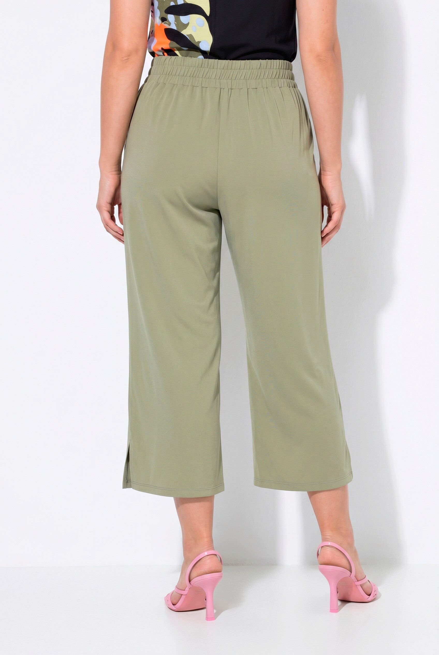 Angel of Style Culotte Culotte gerades Bein Elastikbund Seitenschlitze