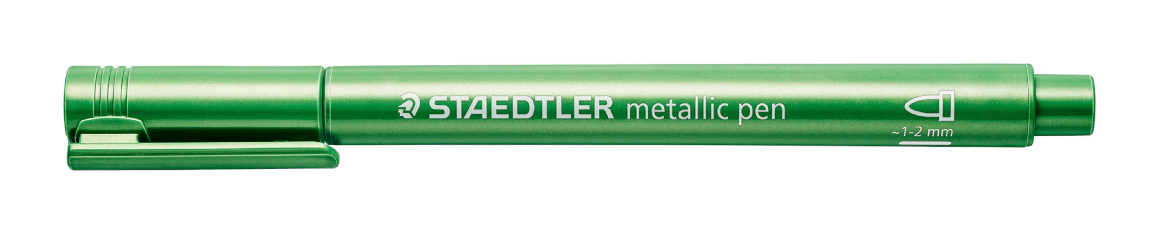 STAEDTLER Marker 8323-553 metallic pen grün 1-2 mm Lackmarker Layoutmarker, pigmentierte Tinte