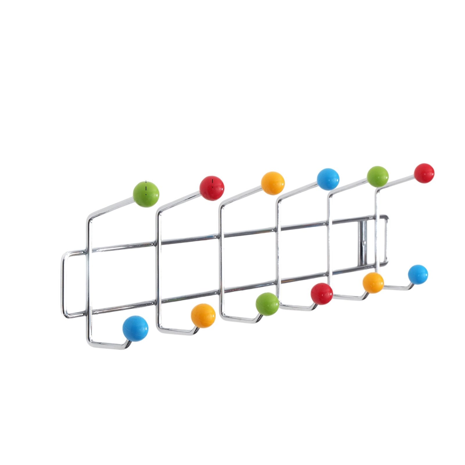 DESIGN DELIGHTS Wandgarderobe GARDEROBENLEISTE COLOUR BALL, farbenfrohe Wandgarderobe mit 12 Kugeln