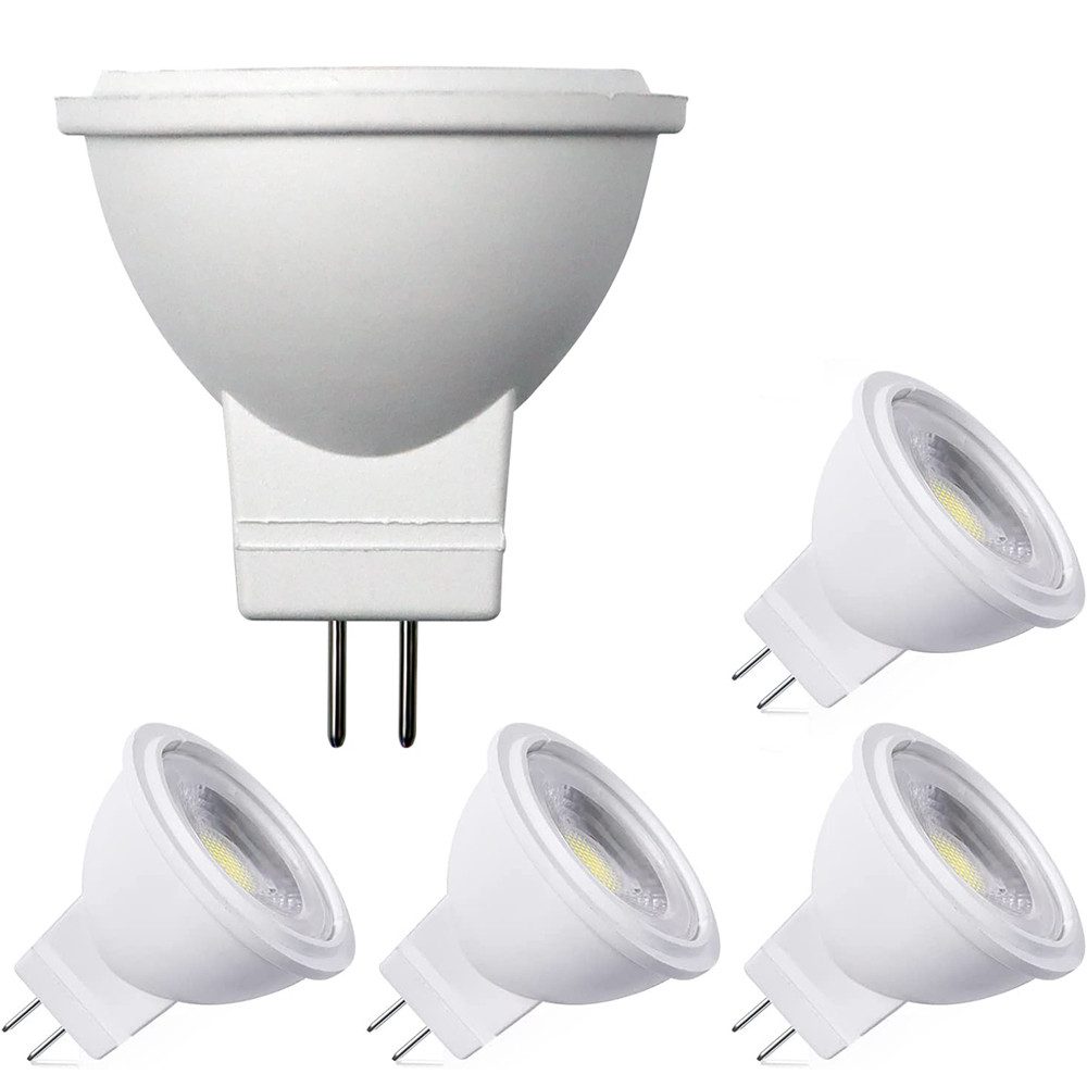 MUPOO LED-Leuchtmittel LED Glühbirnen, 3W/5W MR11 GU4 LED Лампы, MR11 GU4, 4 St., LED Прожекторы mit GU4.0 Bi Pin Sockel
