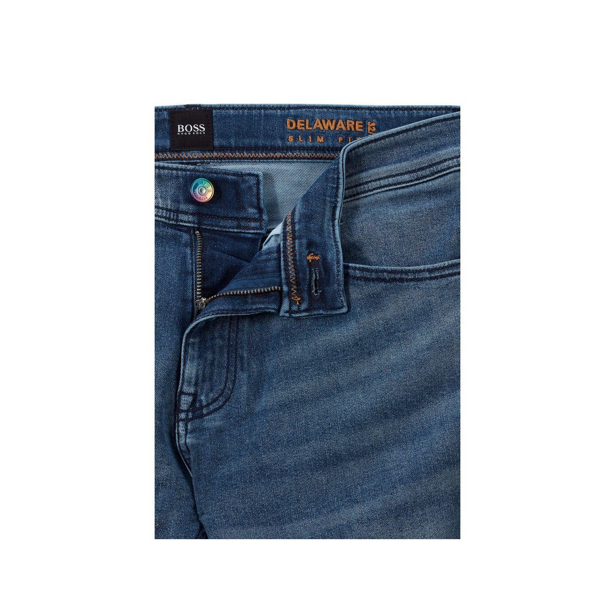 HUGO Straight-Jeans blau regular (1-tlg)