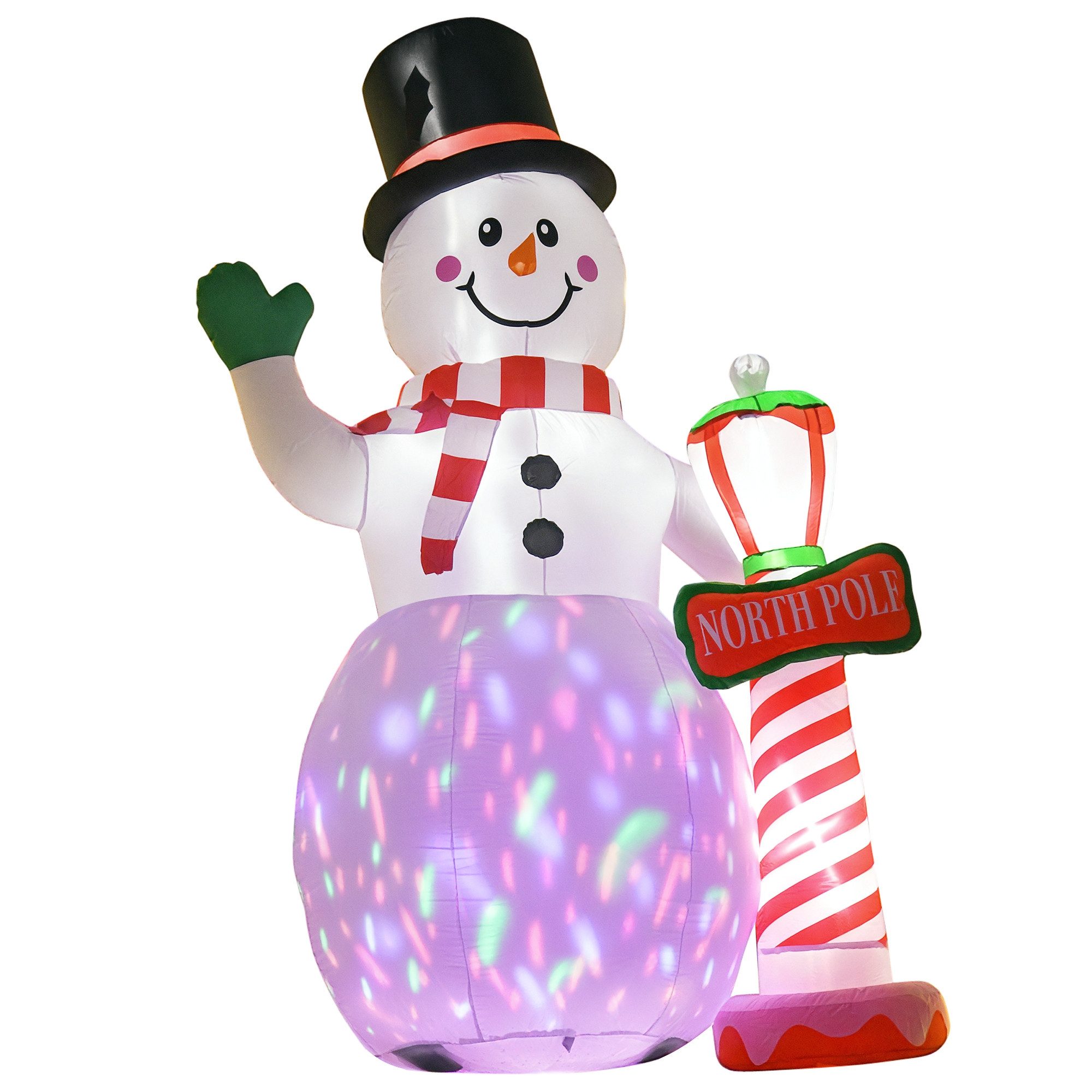 HOMCOM Weihnachtsfigur 2,4 m, mit LED-Beleuchtung günstig online kaufen