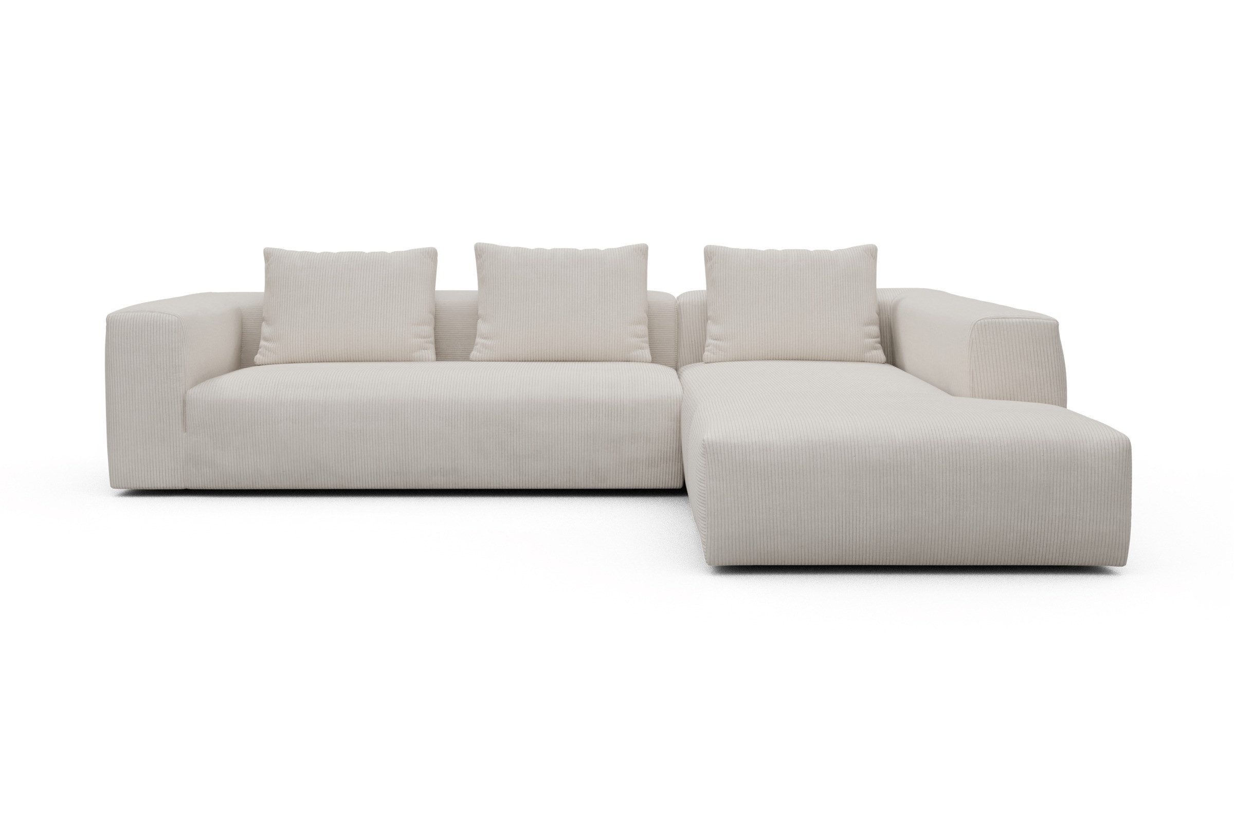 moebelfaktor Ecksofa Fred Relax-Ecke rechts mit 2,5-Sitzer, Modular, tief, komfortabel, breite Armlehnen