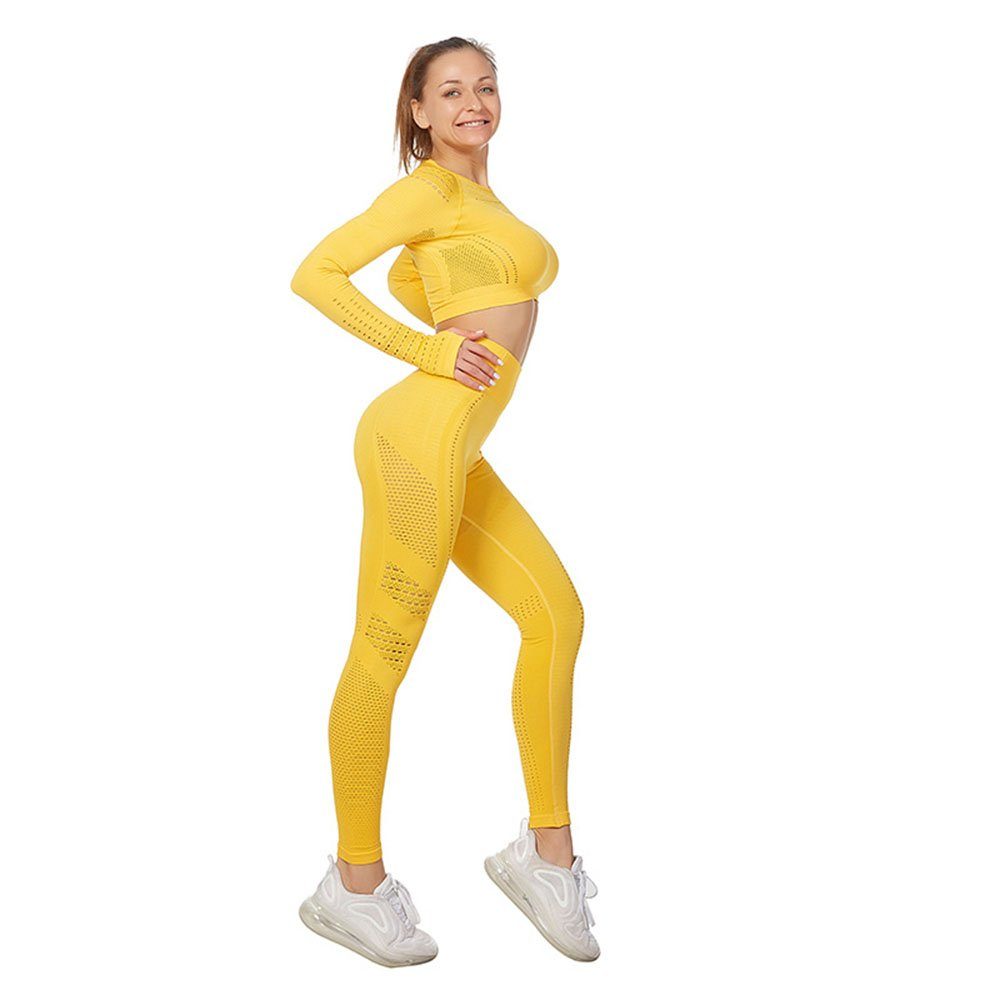Housruse Langarmshirt & Leggings »Yoga-Kleidung für Damen mit langen  Ärmeln, große Größe, Europa und die Vereinigten Staaten, neue  atmungsaktive, elastische, schnell trocknende Sport-Fitness-Anzüge, eng  anliegende Anzüge« online kaufen | OTTO
