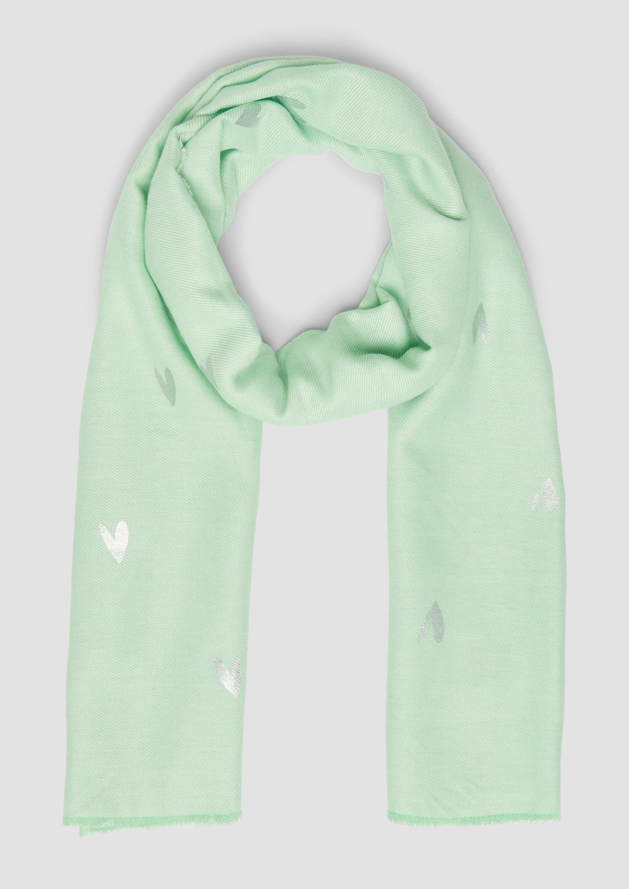 s.Oliver Schal Tuch, Gemustertes Tuch aus Viskosemix