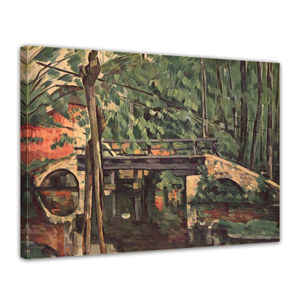 Bilderdepot24 Leinwandbild Alte Meister - Paul Cézanne - Die Brücke von Maincy, Abstrakt