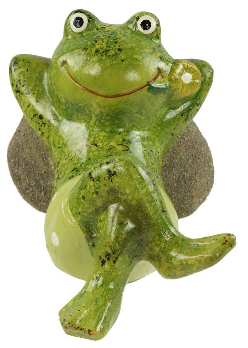 Gartenursel Dekofigur »Lustiger Frosch Feierabend« (1 St)