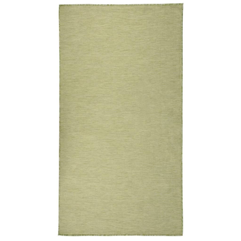 furnicato Outdoorteppich Outdoor-Teppich Flachgewebe 80x150 cm Grün, Rechteckig, UV- und witterungsbeständige Bodenmatte für den Innenbereich