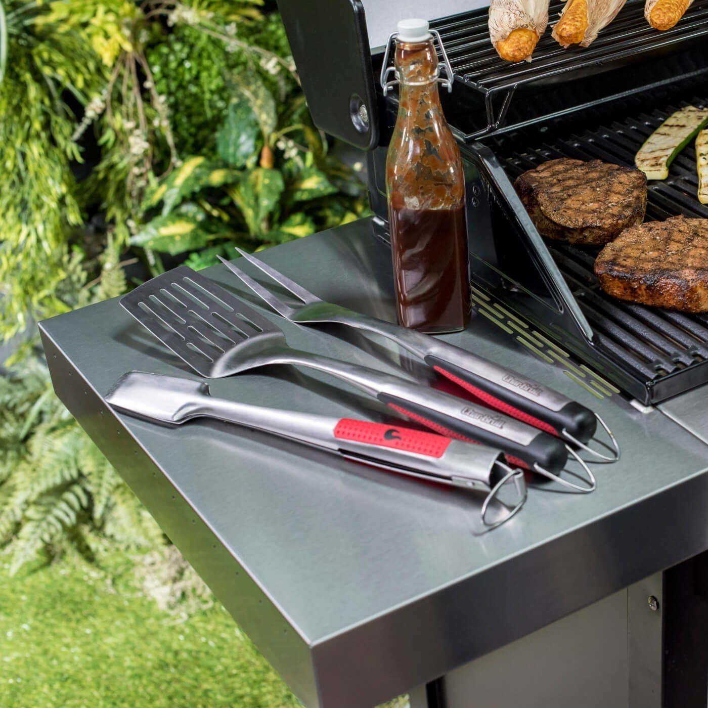 Char-Broil Grillbesteck-Set Comfort Grip, (Set, 3 tlg)