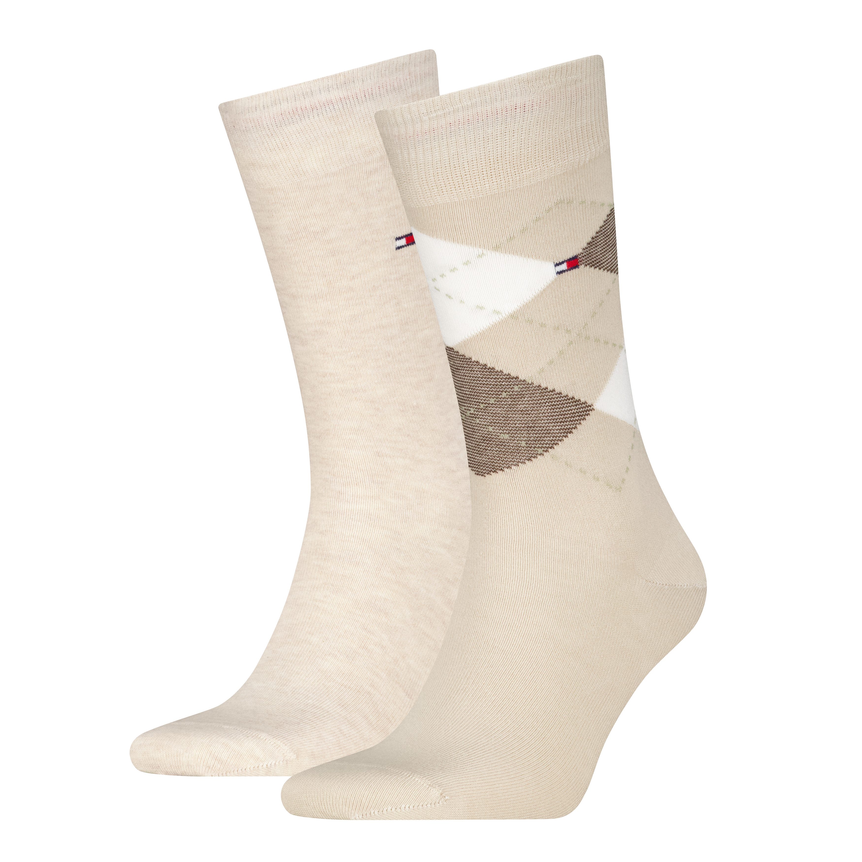 Tommy Hilfiger Socken TH MEN SOCK CHECK 2P (2-Paar, 2 Paar) mit klassischem Argyle-Design
