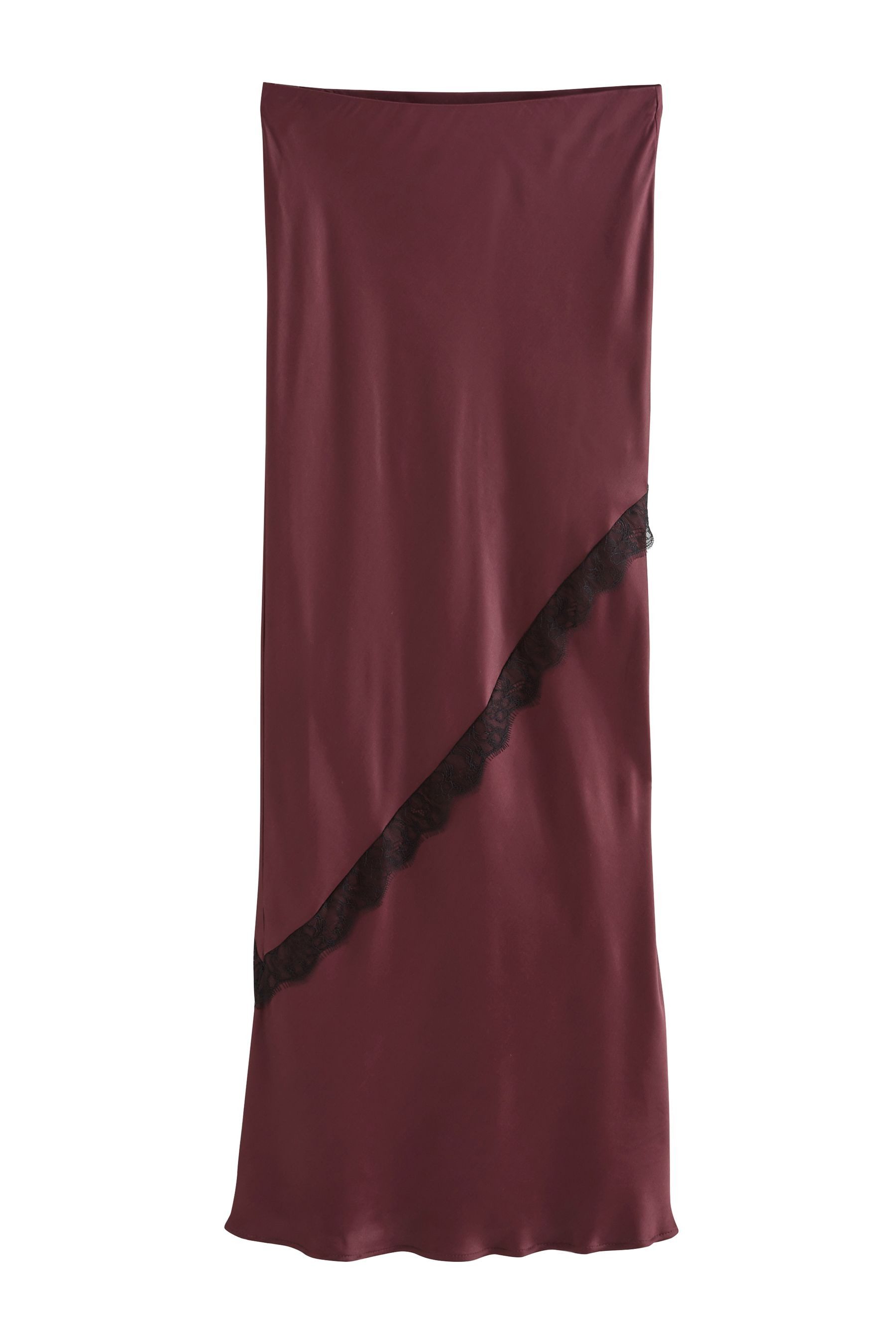 Next Maxirock Satin-Maxirock mit Spitze (1-tlg)