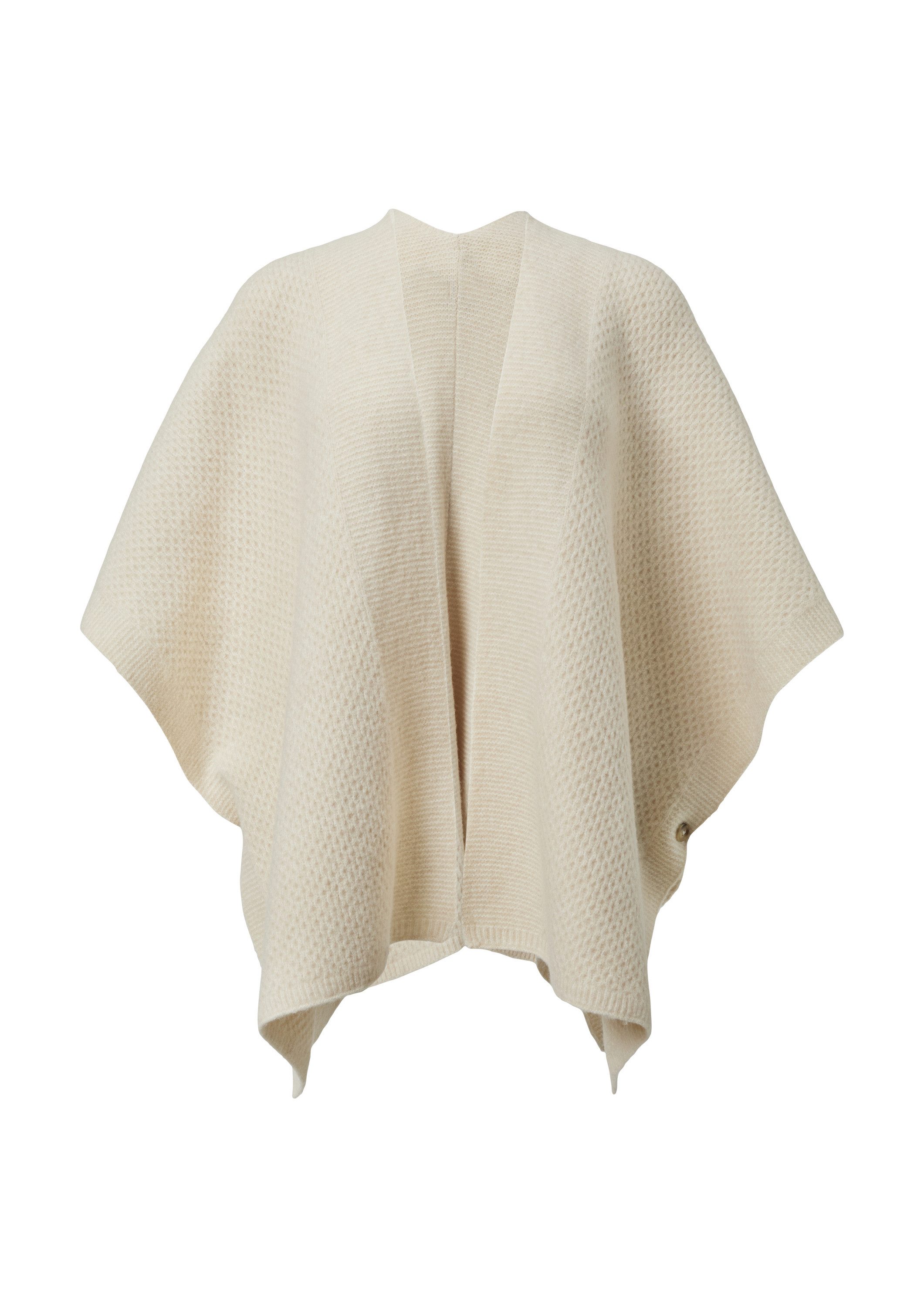 comma Poncho Indoor-Poncho Poncho mit Strukturmuster