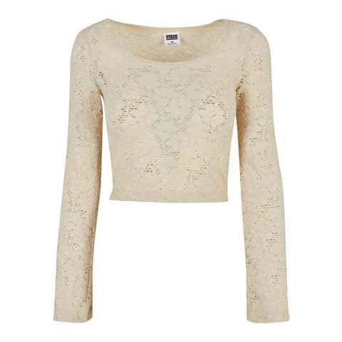 URBAN CLASSICS Longsleeve Urban Classics Damen Ladies Cropped Lace Longsleeve (1-tlg)