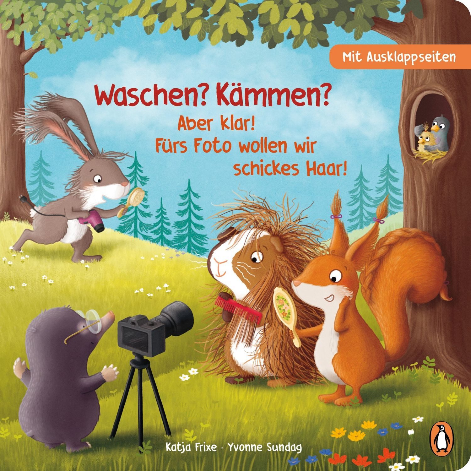Kinderbuch Waschen? Kämmen? Aber klar! Fürs Foto wollen wir schickes Haar! Lustig Katja Frixe