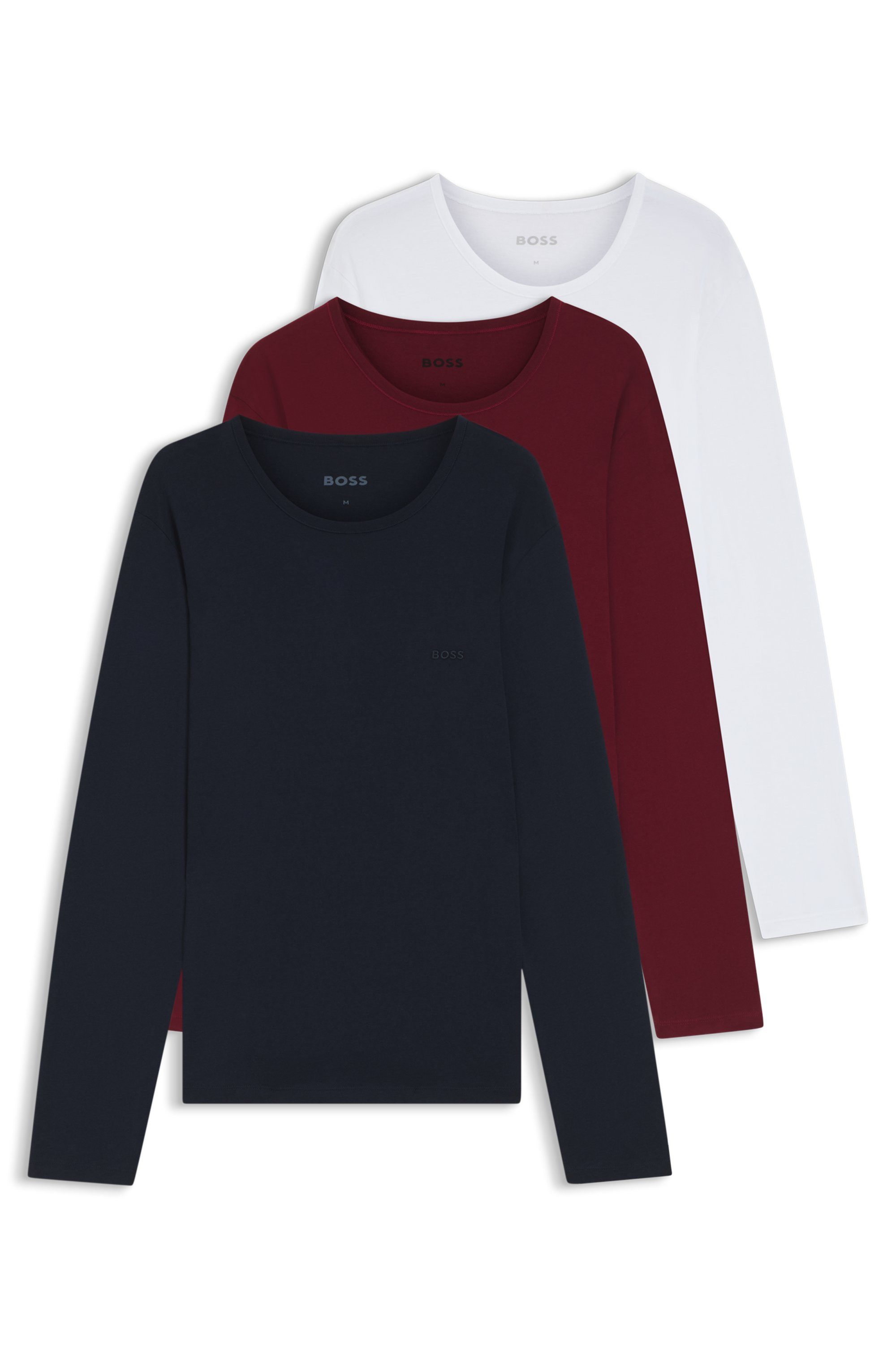 BOSS Langarmshirt longsleeve-Shirt R-Neck Classic COTTON 3pcs/pack (3-tlg) günstig online kaufen