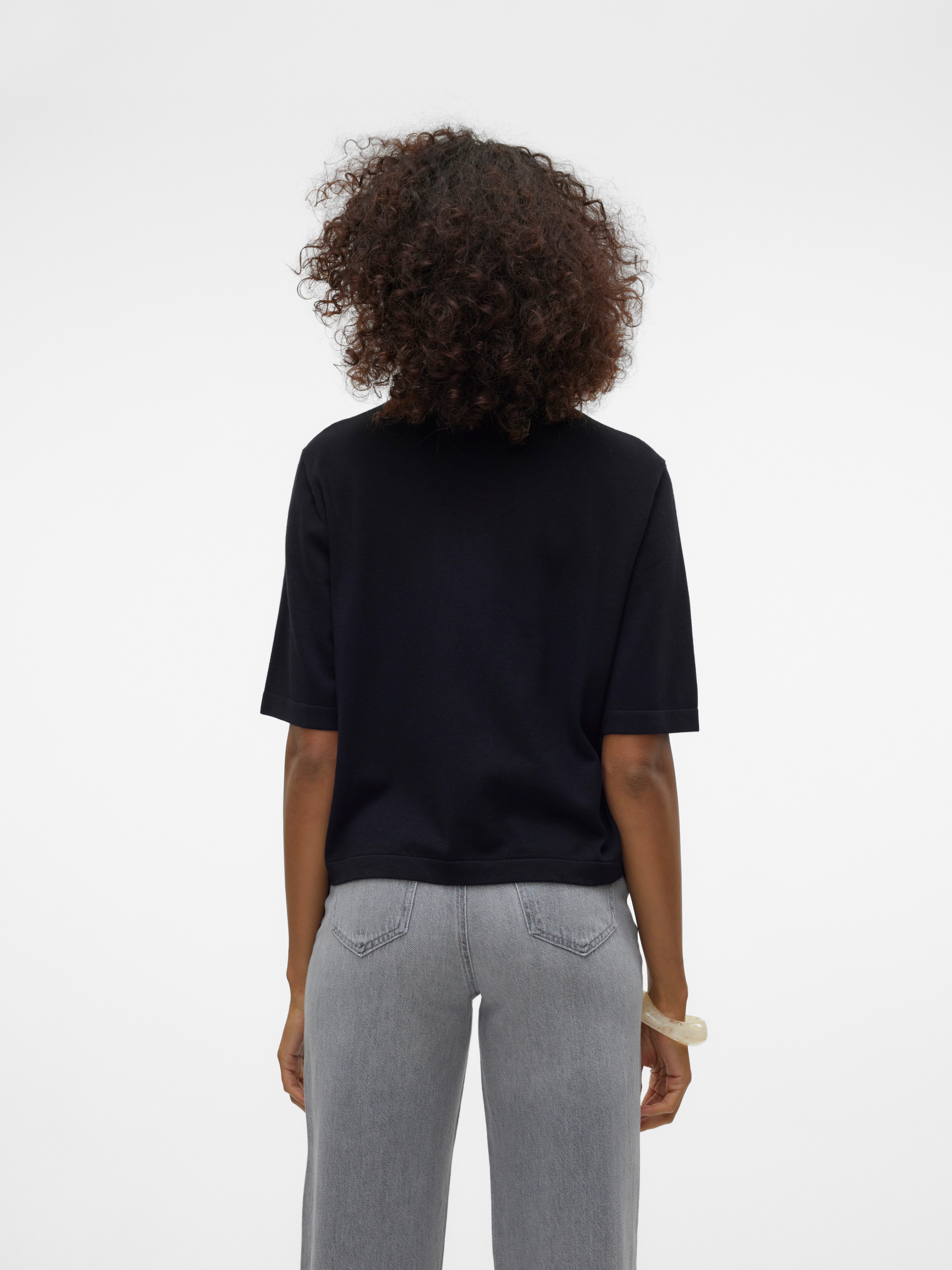 Vero Moda Kurzarmpullover VMSILJE 2/4 O-NCK OVERSIZE PULL GA NOOS Viskosemischung, oversize