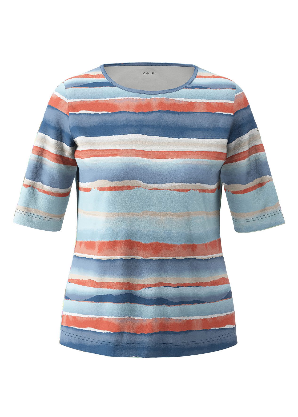 Rabe Rundhalsshirt mit grafischem Muster