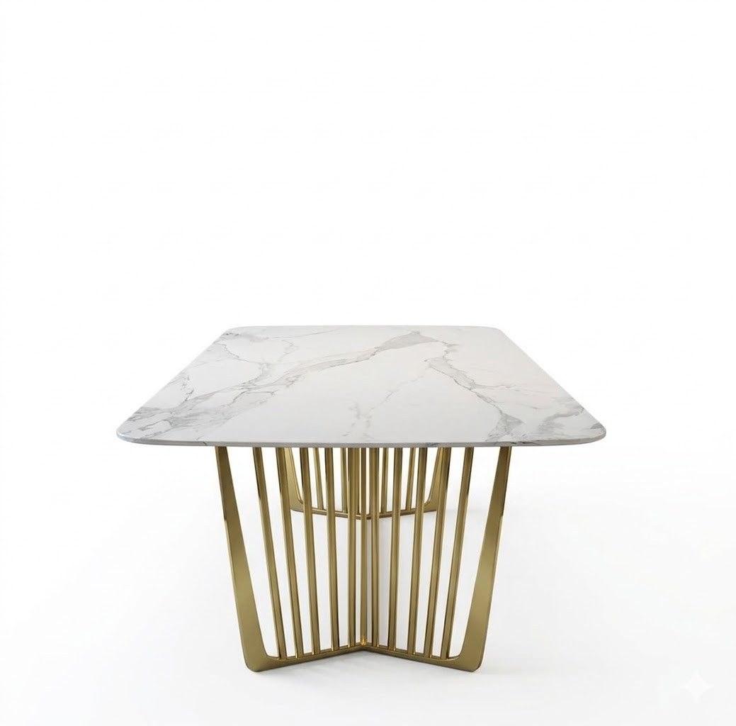 JVmoebel Esstisch Tische Esszimmer Tisch Metall Esszimmertisch Moderner Möbel Sofort (Esstisch), Made in Europa