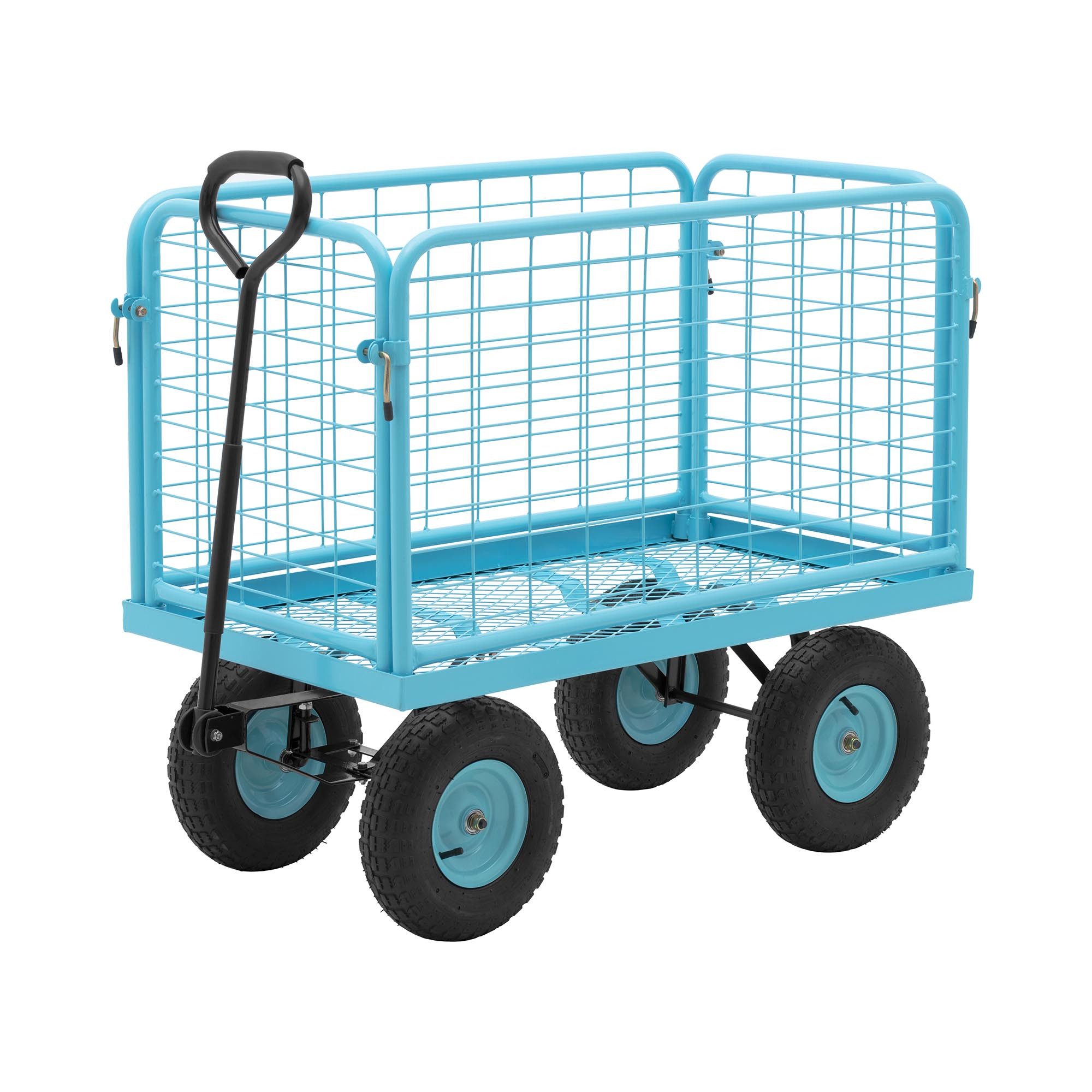 Hillvert Bollerwagen Transportwagen Gartenwagen Plattformwagen abnehmbare Seitengitter 400