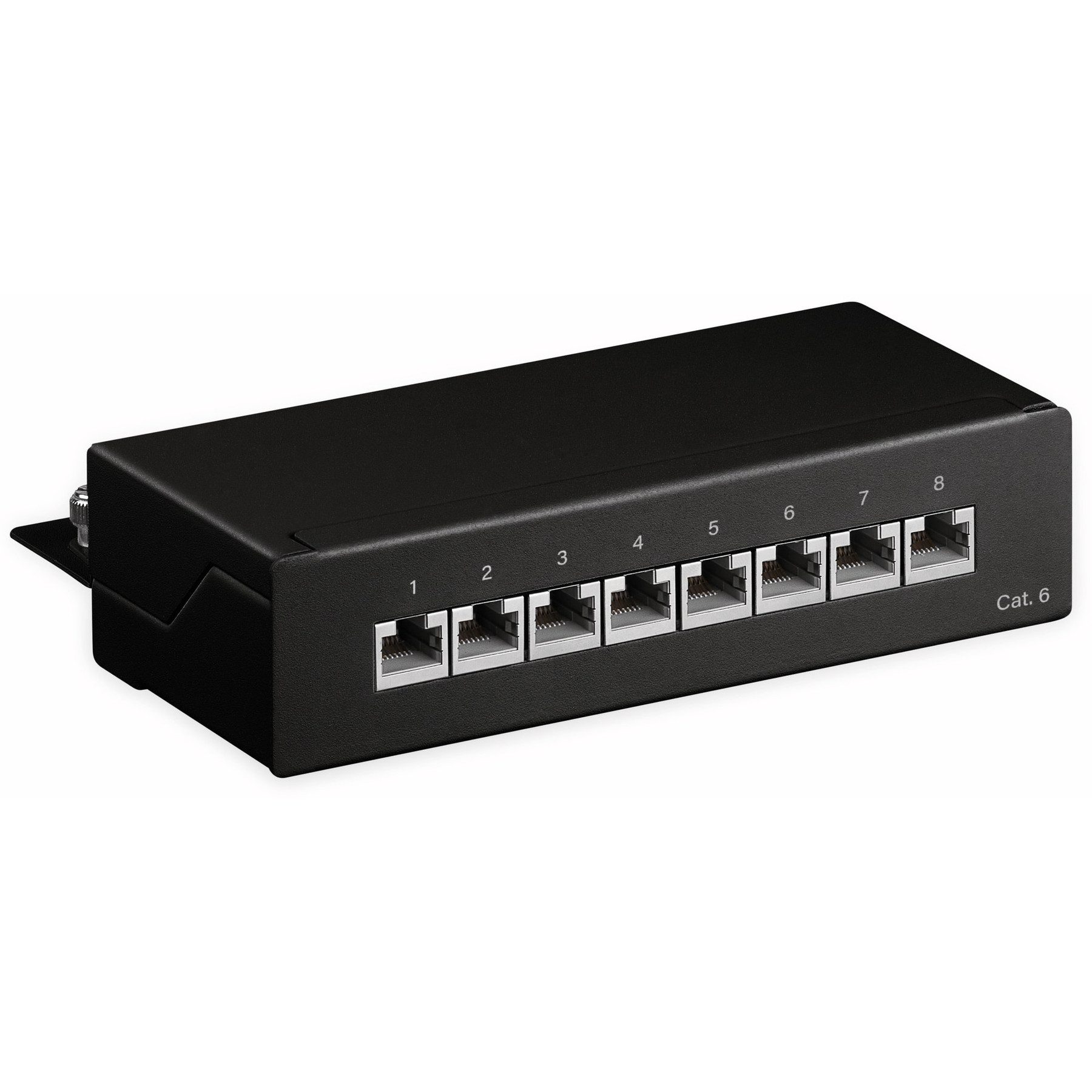 GOOBAY CAT.6 Patchpanel 96105, Mini, 8-fach, STP Netzwerk-Patch-Panel