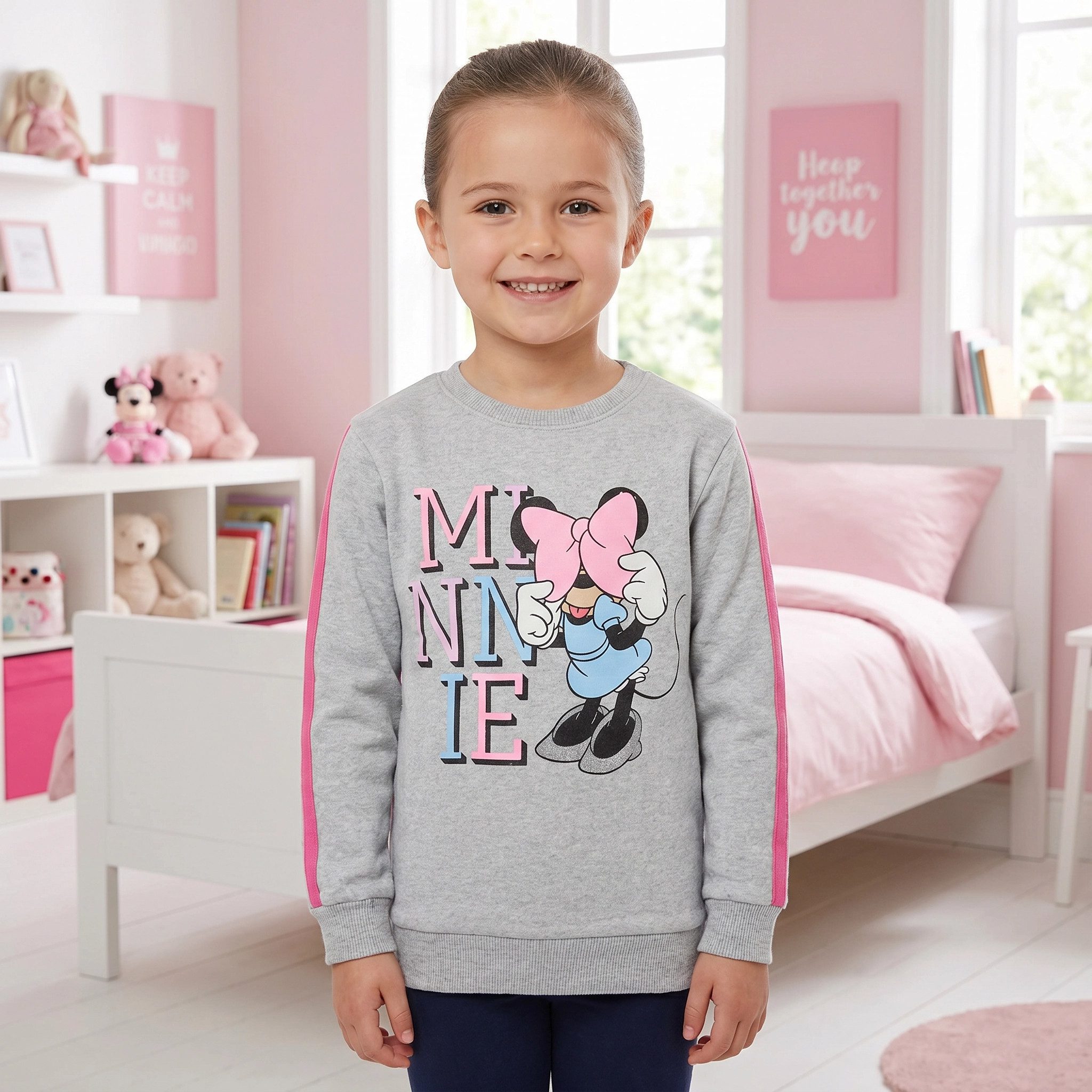 Disney Sweater Disney Minnie Maus Mädchen Kinder Pullover Gr. 104 bis 134