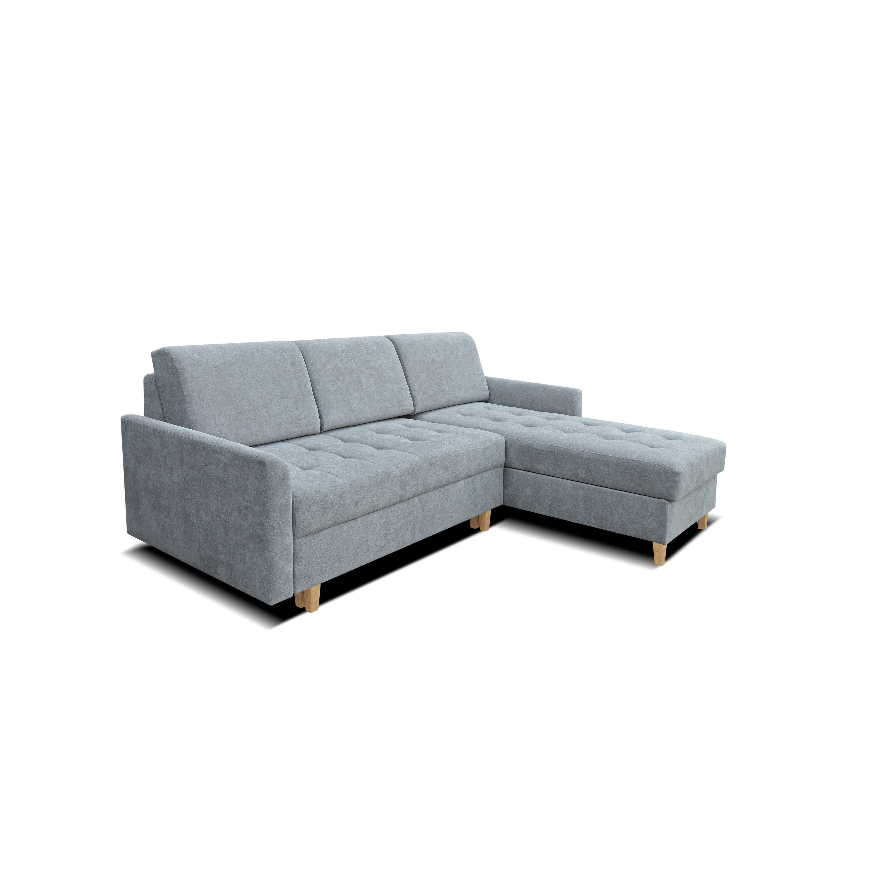 robin Ecksofa Simi Ecksofa mit Schlaffunktion Schlafsofa Freistehende Eckcouch ANTHRACITE